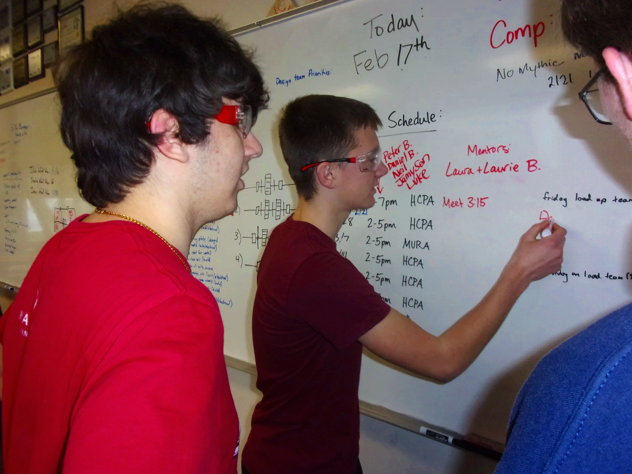 Making a schedule for our team!