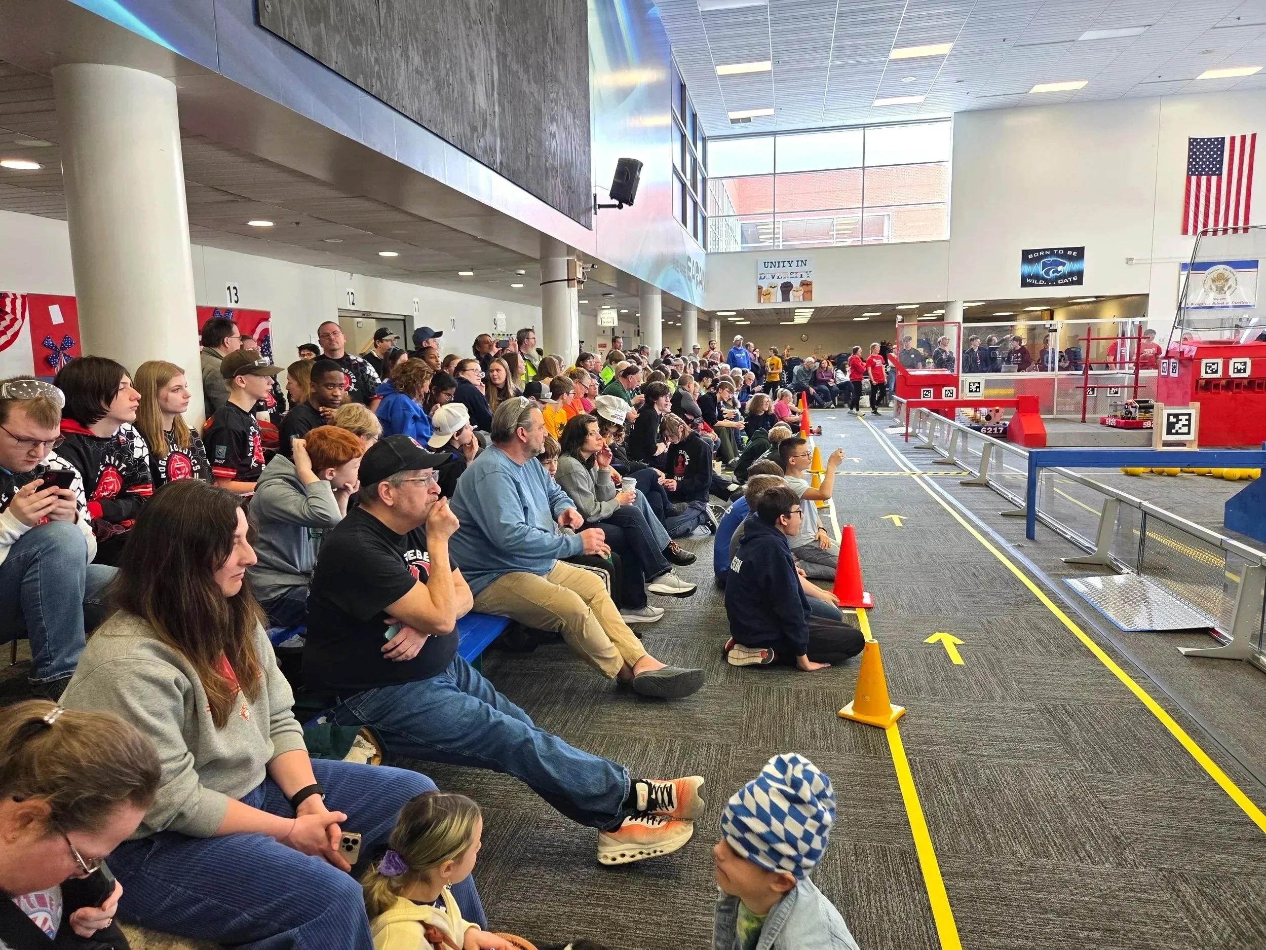 Watching our robot compete!