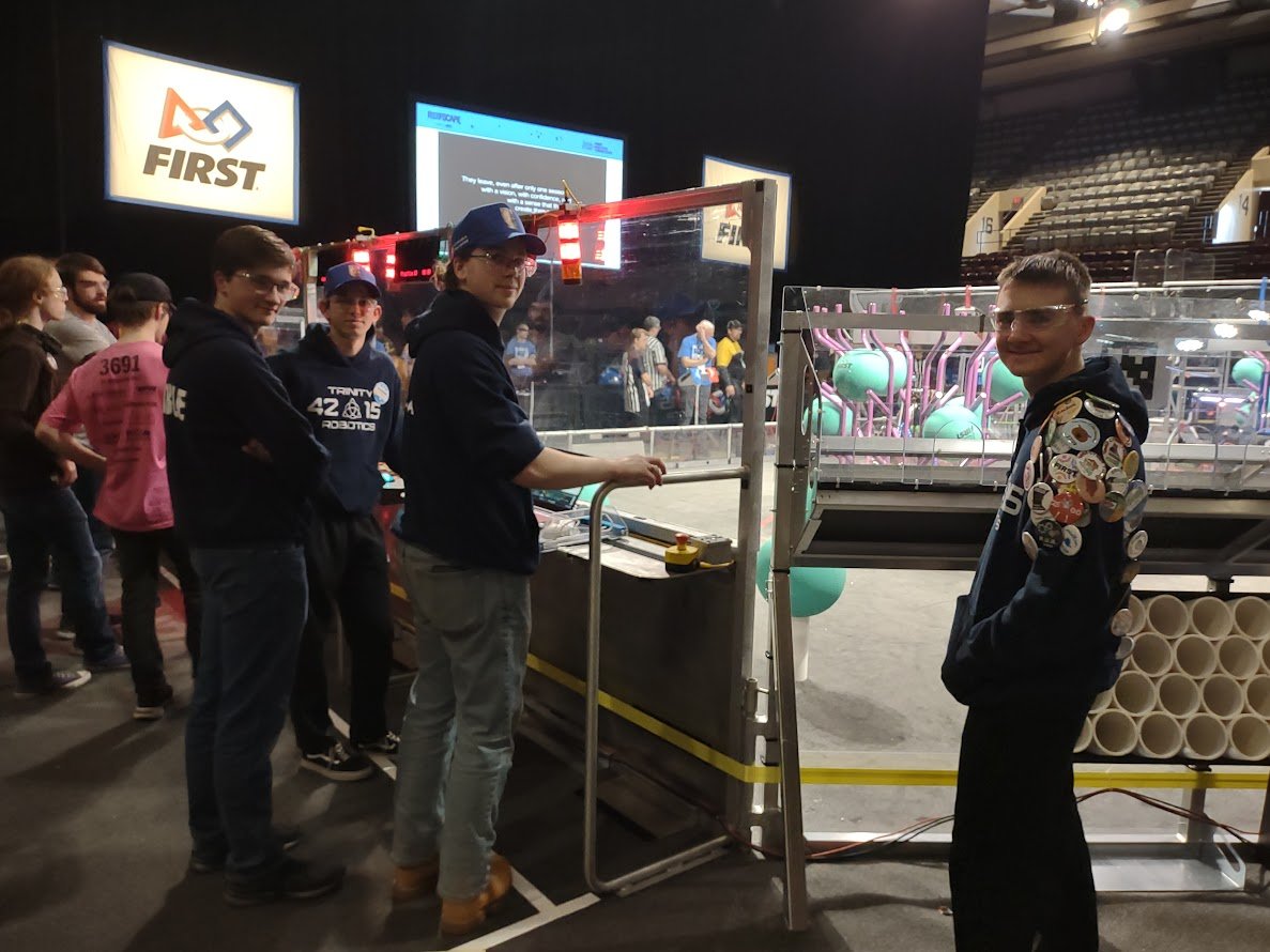 our drive team at their station just before a practice match