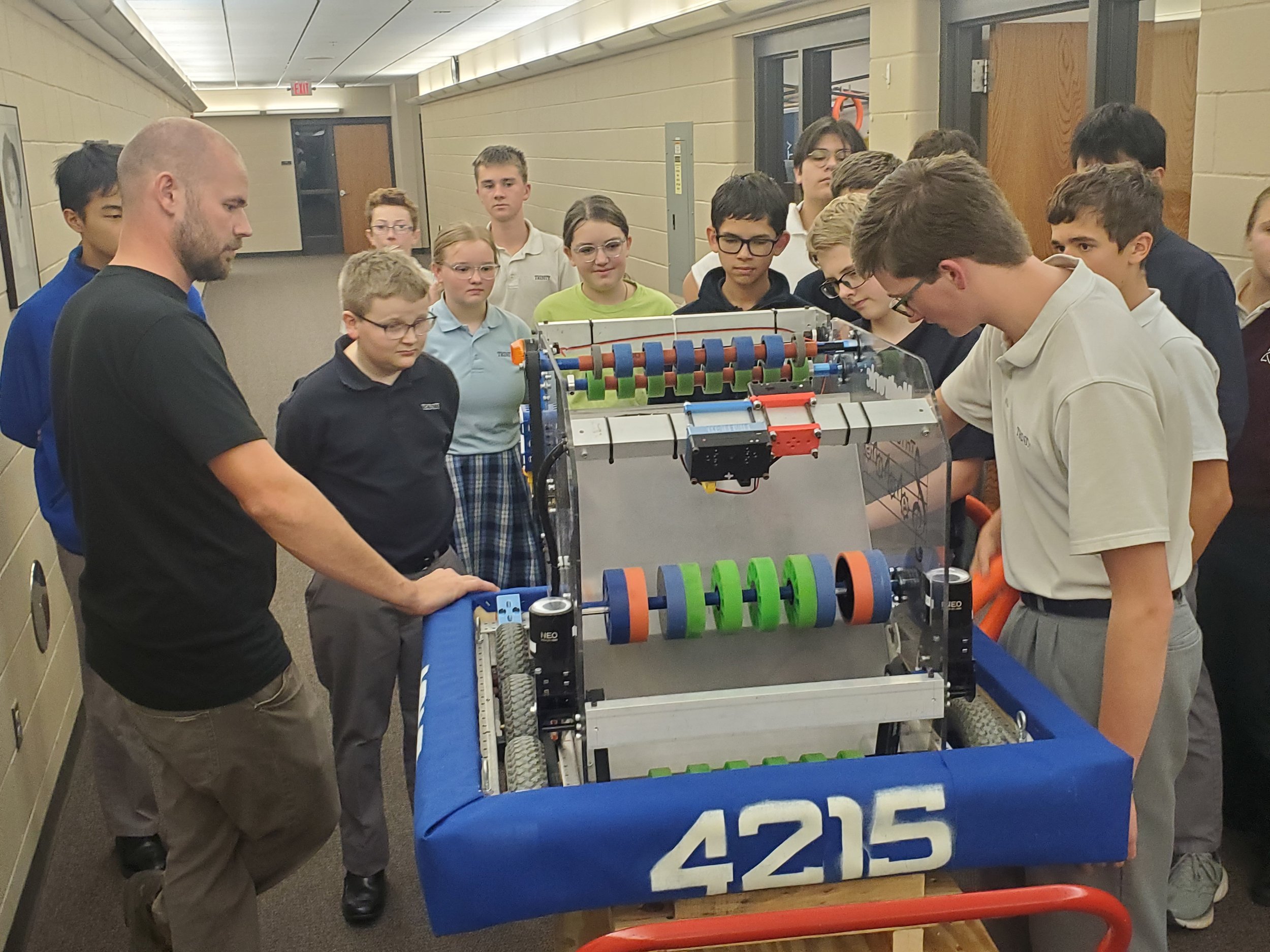 Demo of last year's robot for the new team.