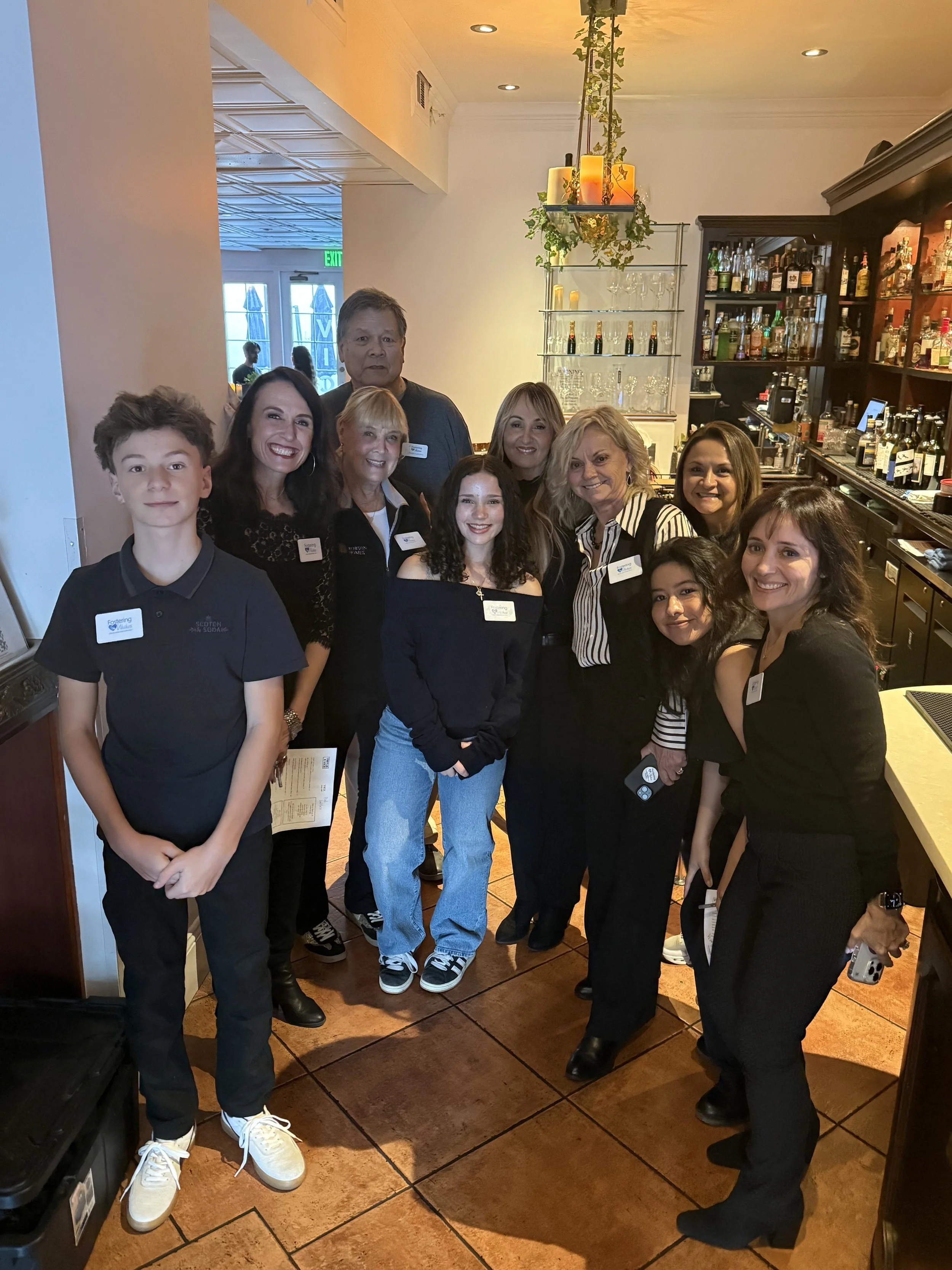 Volunteers helping at night out fundraiser