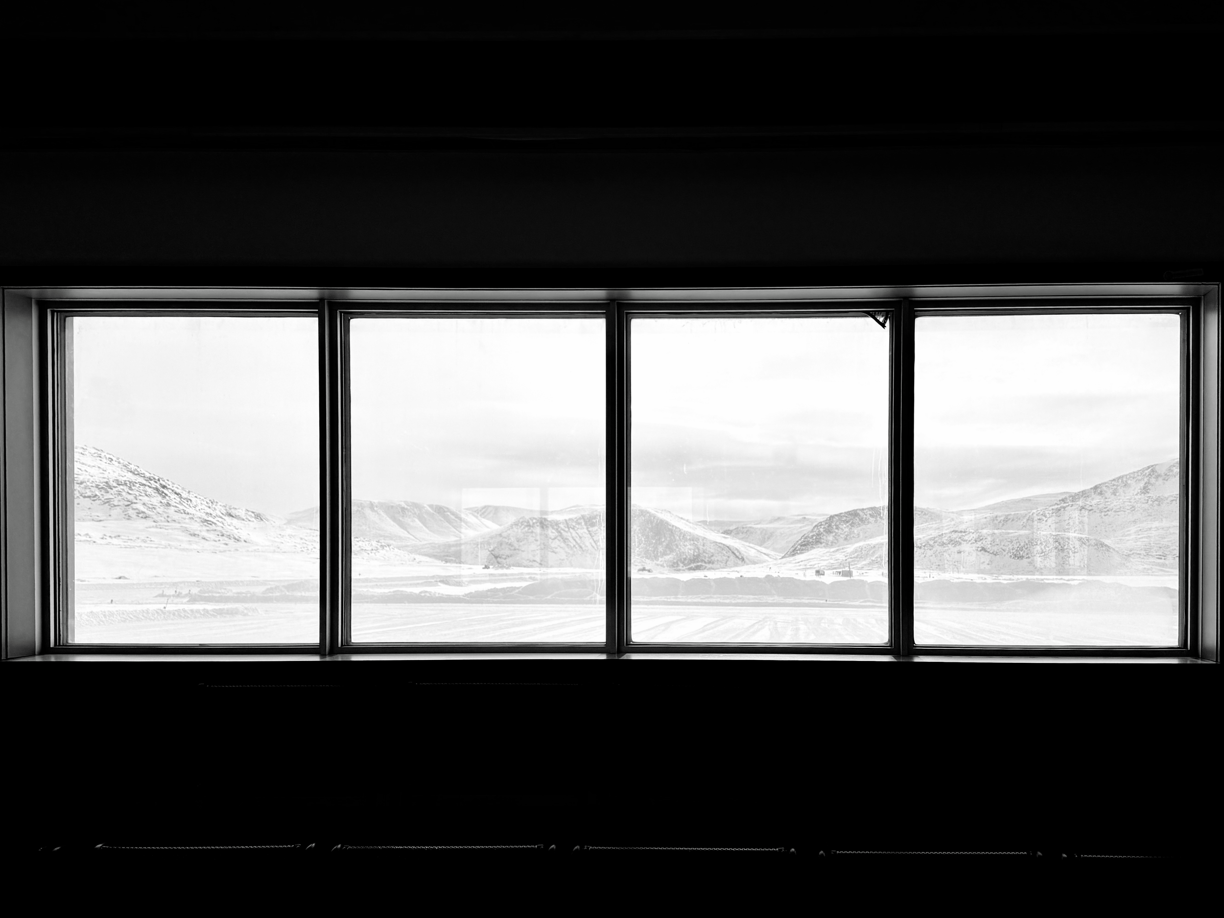 Our eventual escape. Storms finally lifted and the airport resumed flights. Happy to be boarding. 