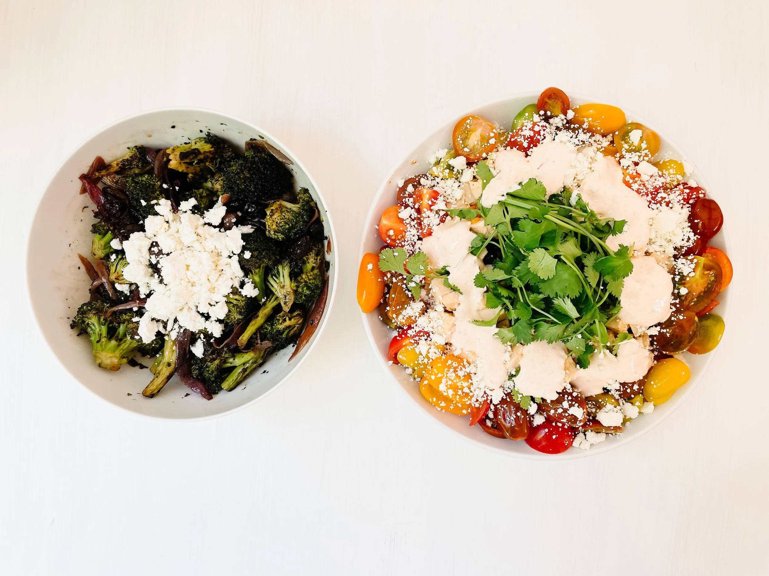 Charred Broccoli Salad + Mexican Bowl
