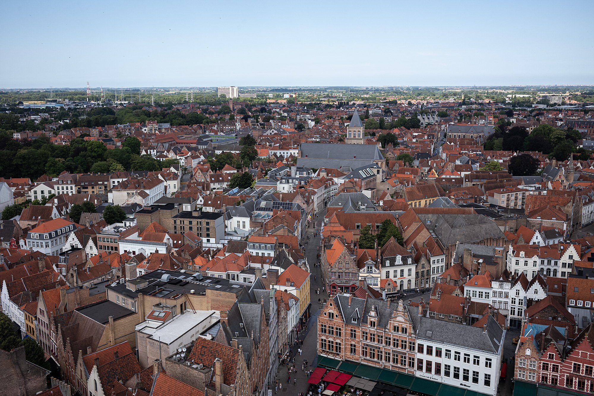 Bruges from the Belfry. Belgium.