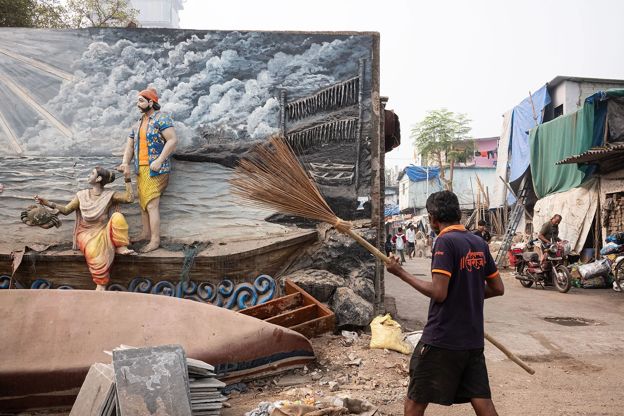 Fishing village, Mumbai, India.