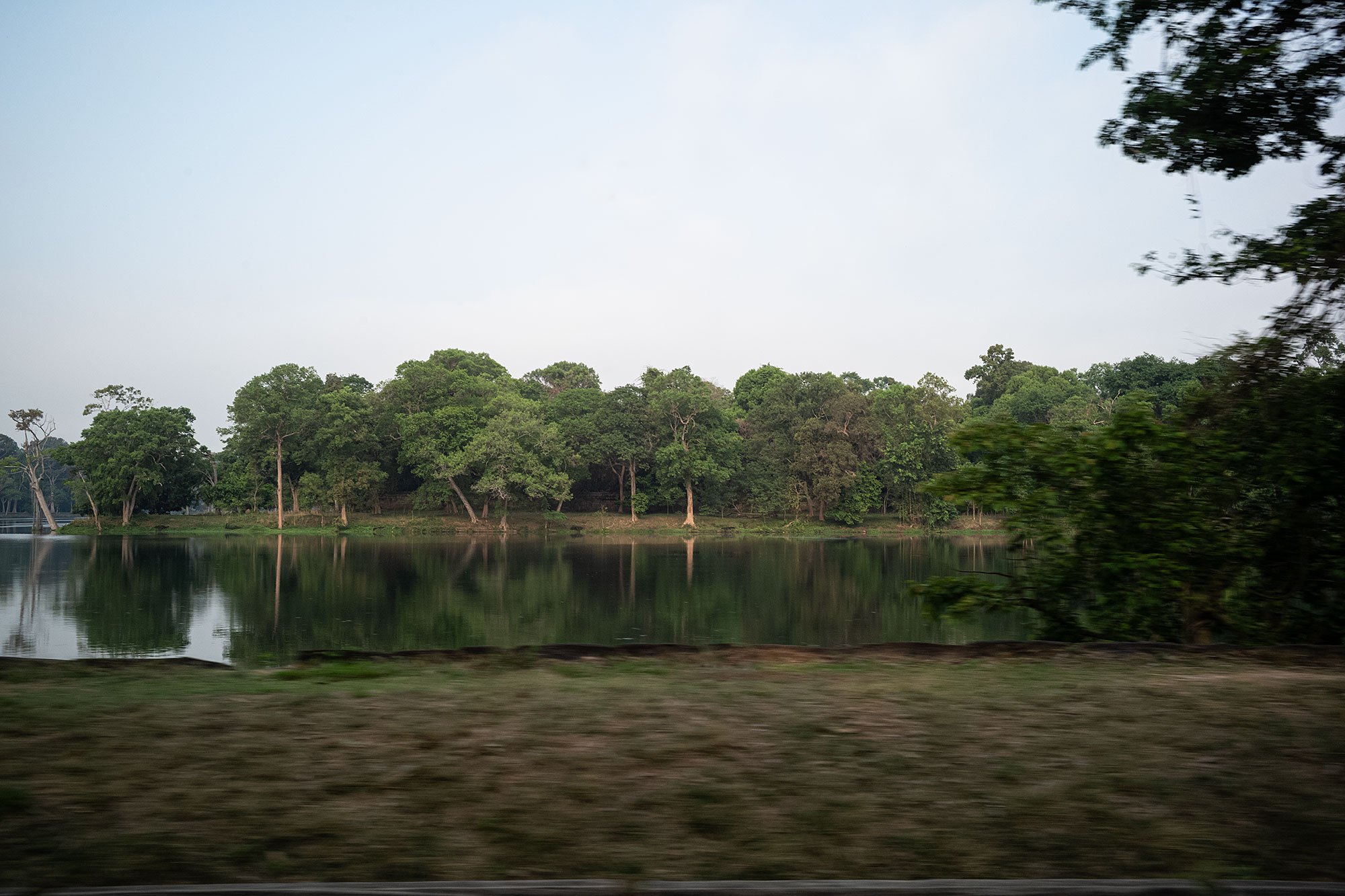 The moat surrounding Angkor Wat. Cambodia
