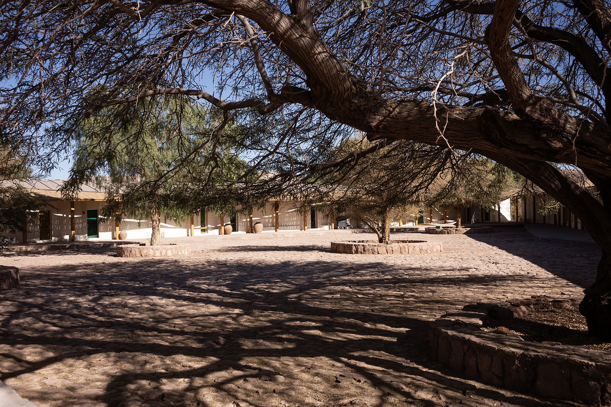 The courtyard of the Explora Atacama, Chile.