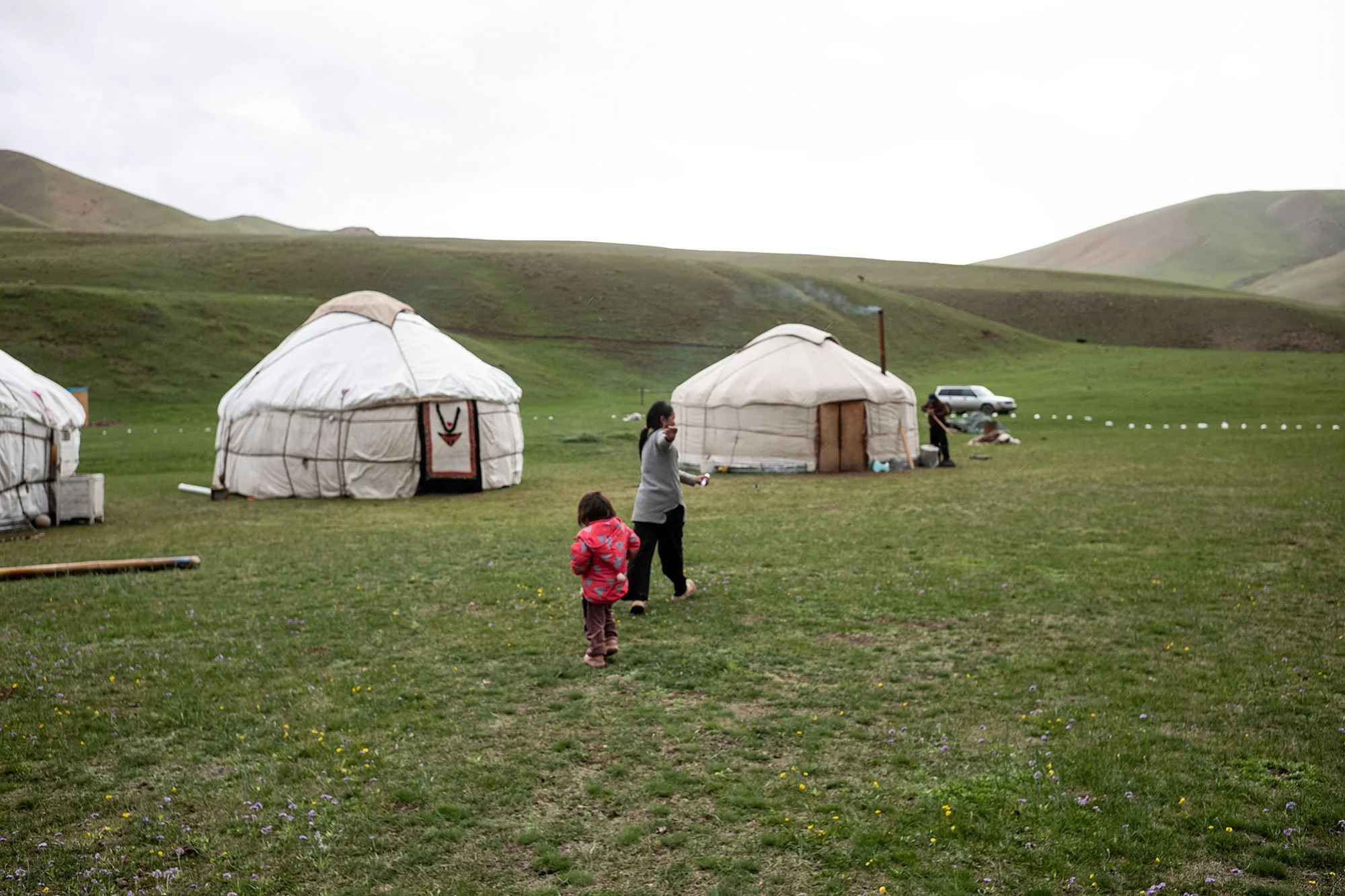 Yurt camp 1. The trail to Song Kul, Kyrgyzstan.