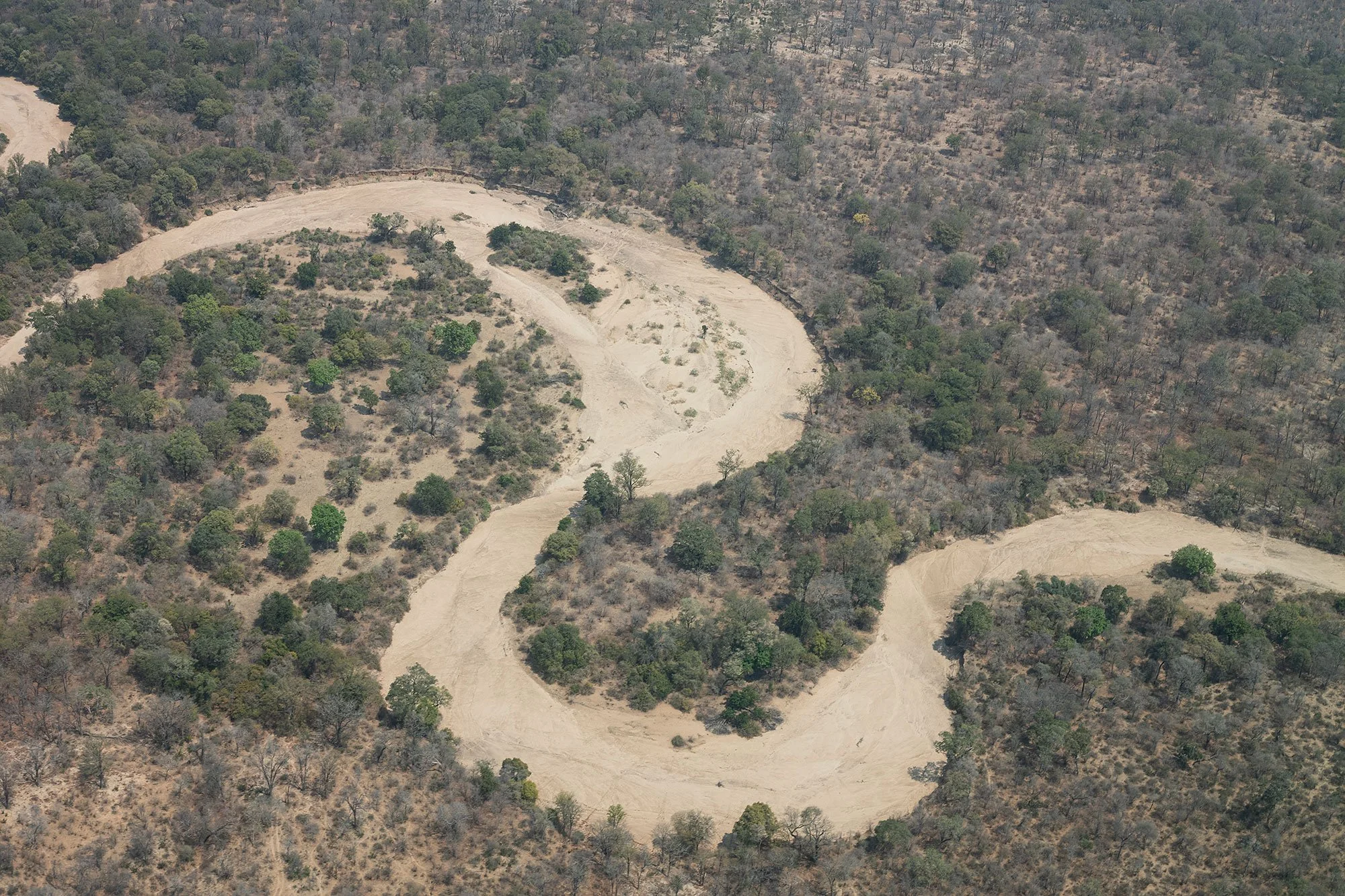 Flying over Zimbabwe from Harare to Mana Pools.