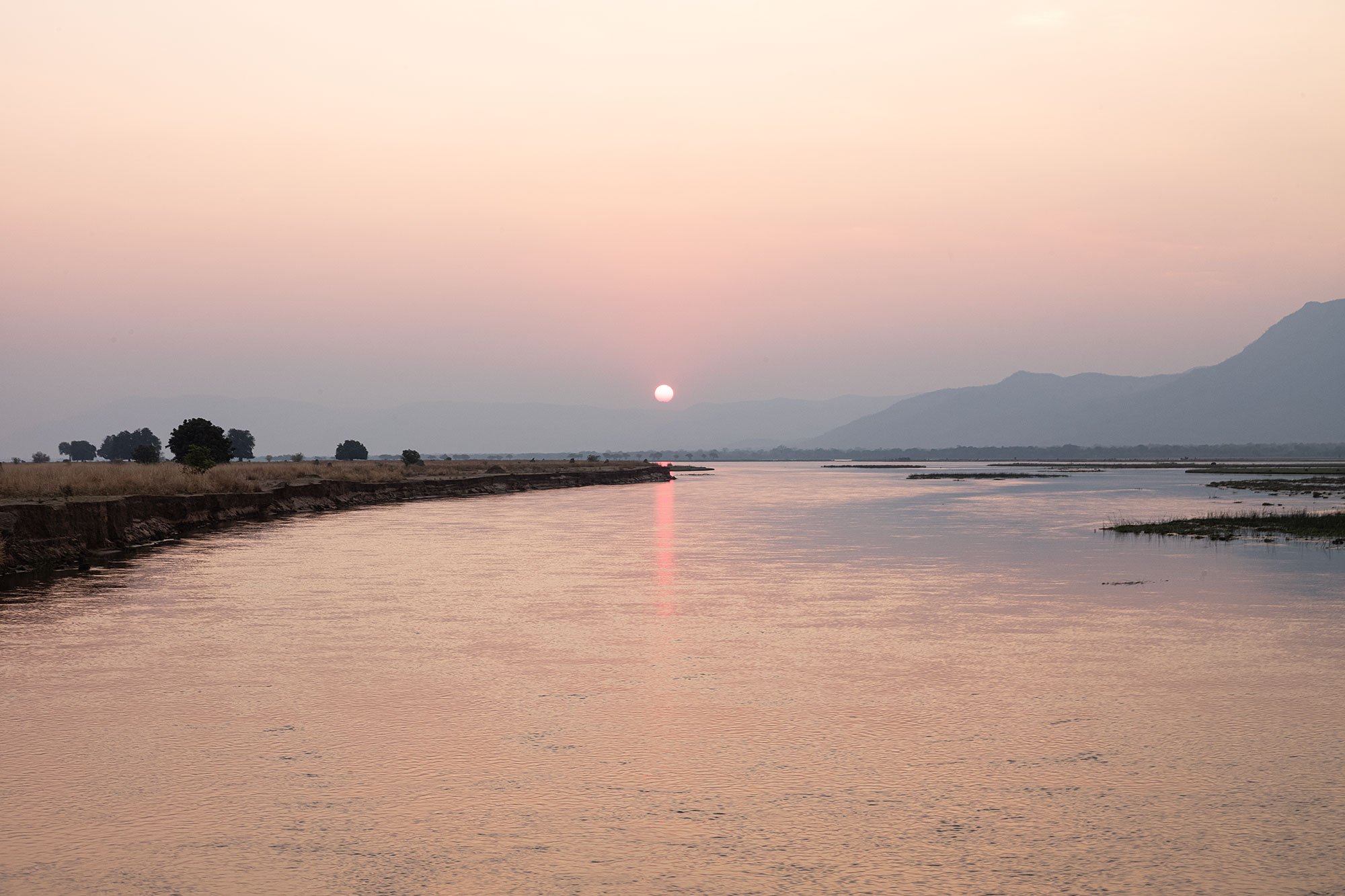 Sunset in Mana Pools, Zimbabwe.