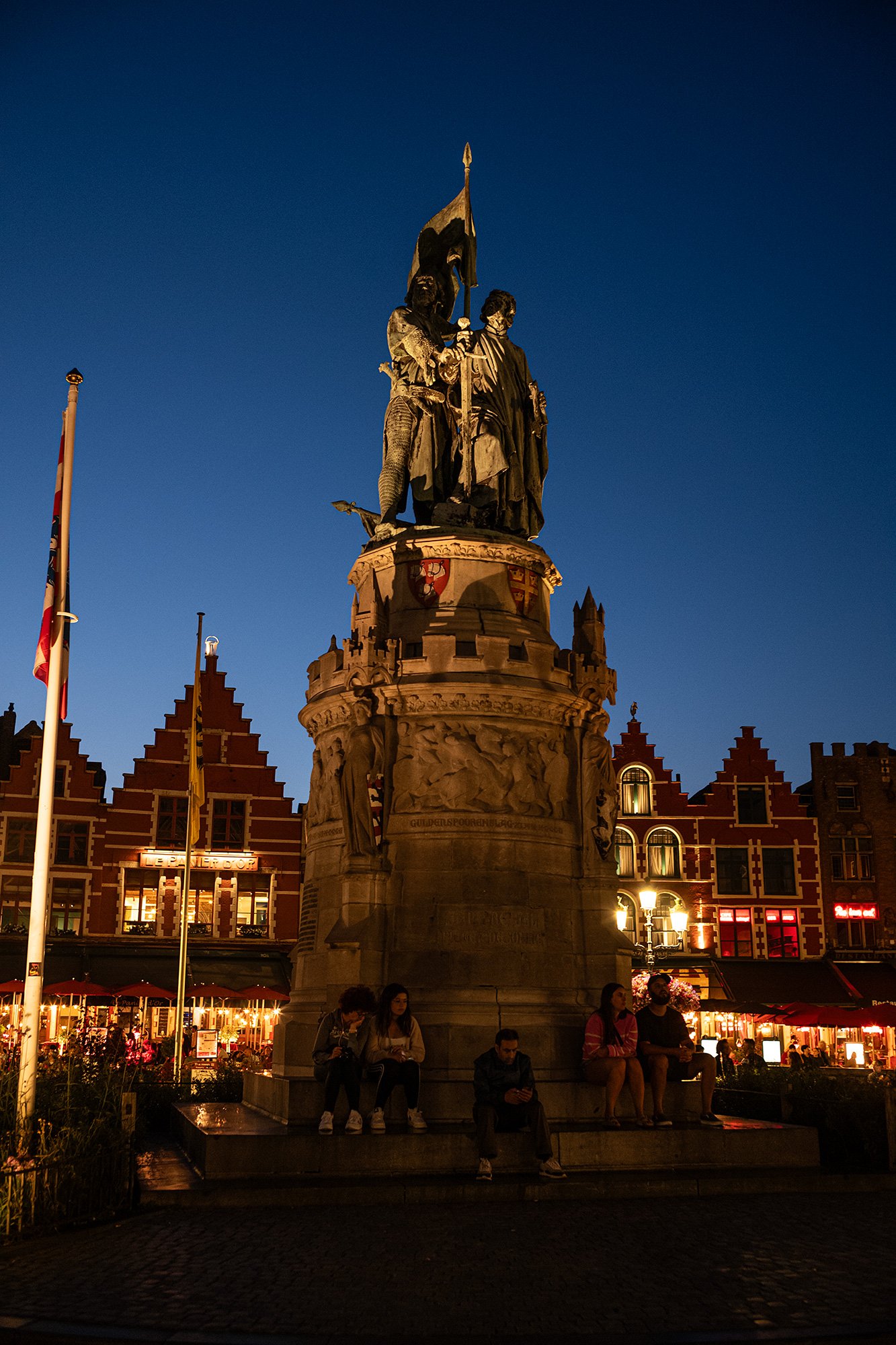 Bruges by night, Belgium.