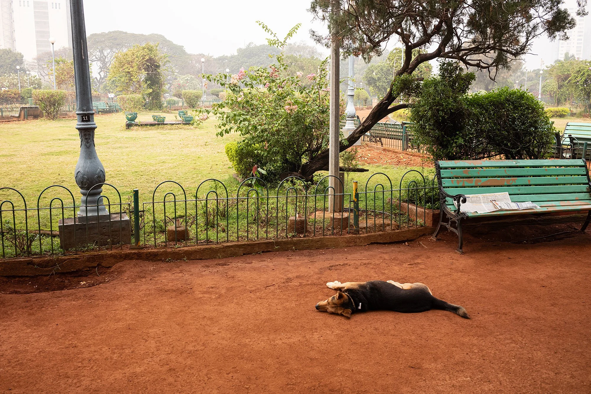 The Hanging Gardens on Malabar Hill in Mumbai, India.