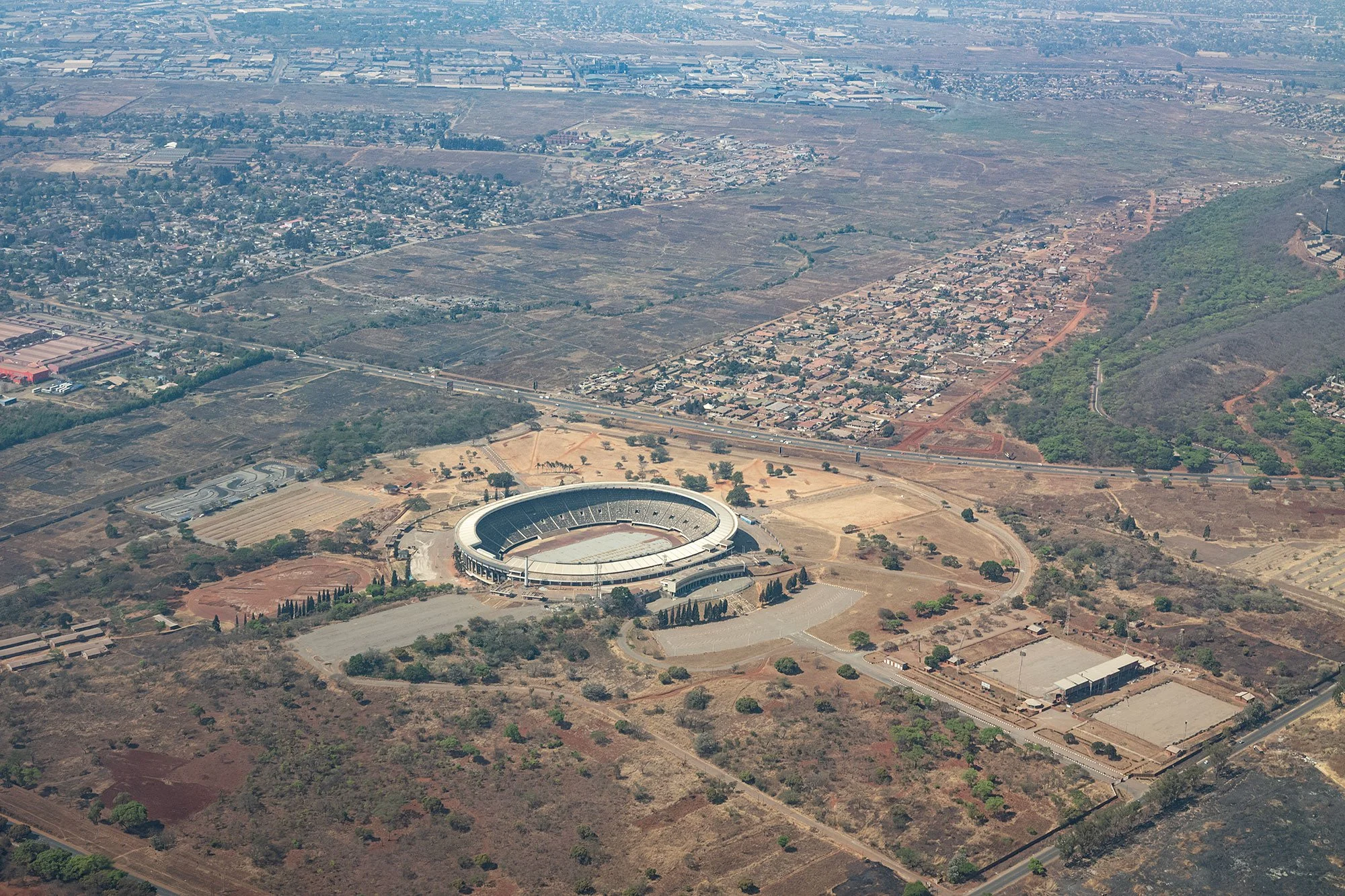 Flying over Zimbabawe.