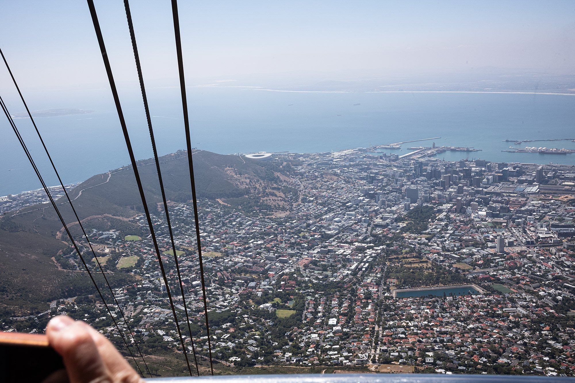 The view from the Table Mountain cable car. Cape Town, South Africa.Table Mountain. Cape Town, South Africa.
