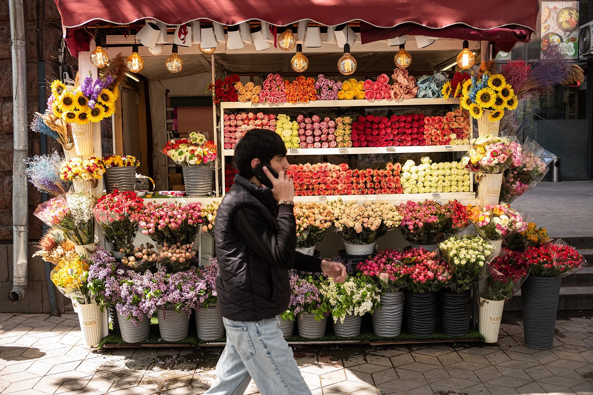 Flower stall. Yerevan, Armenia.