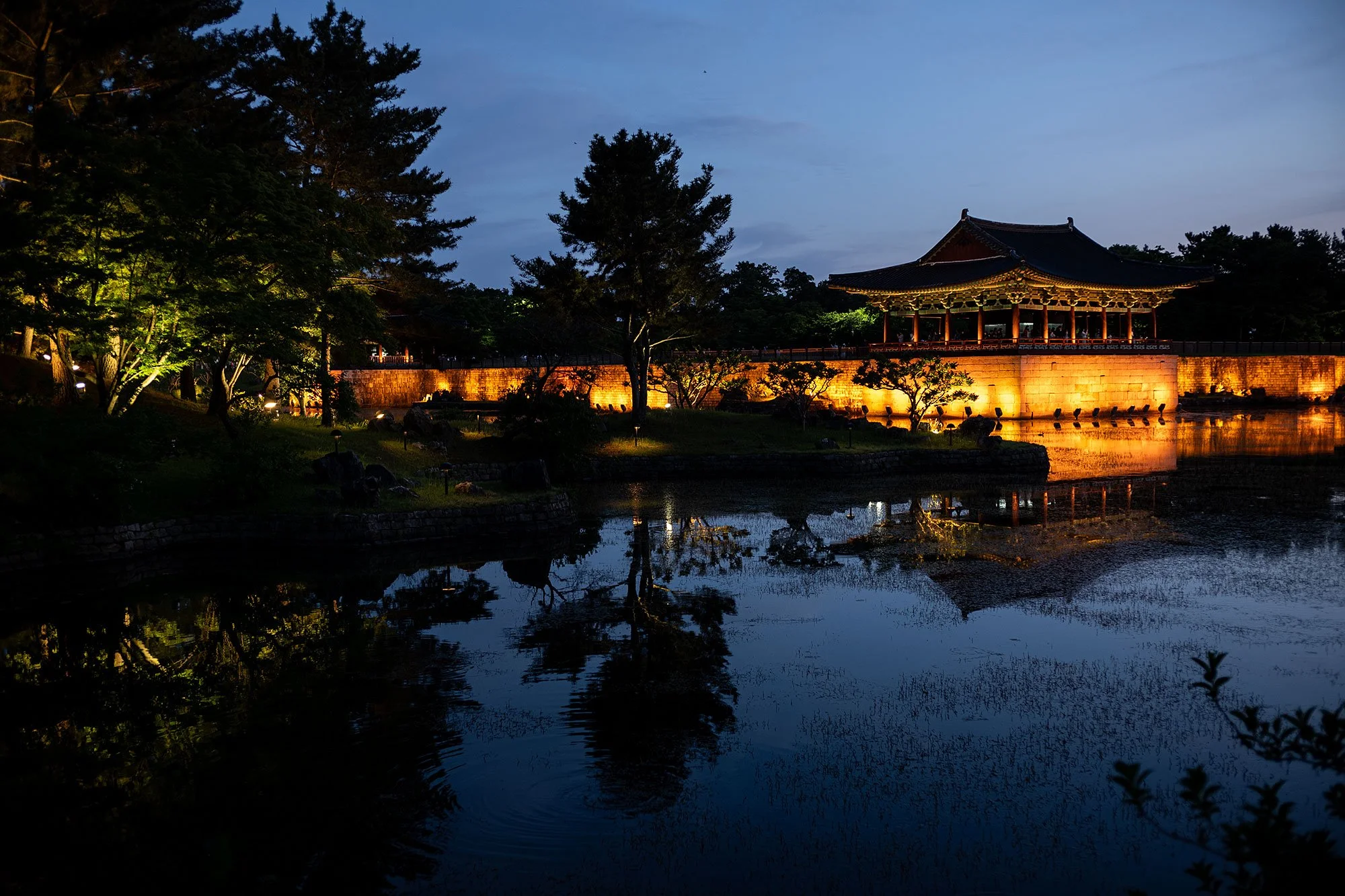 Donggung Palace &amp; Wolji Pond. Gyeongju, South Korea.