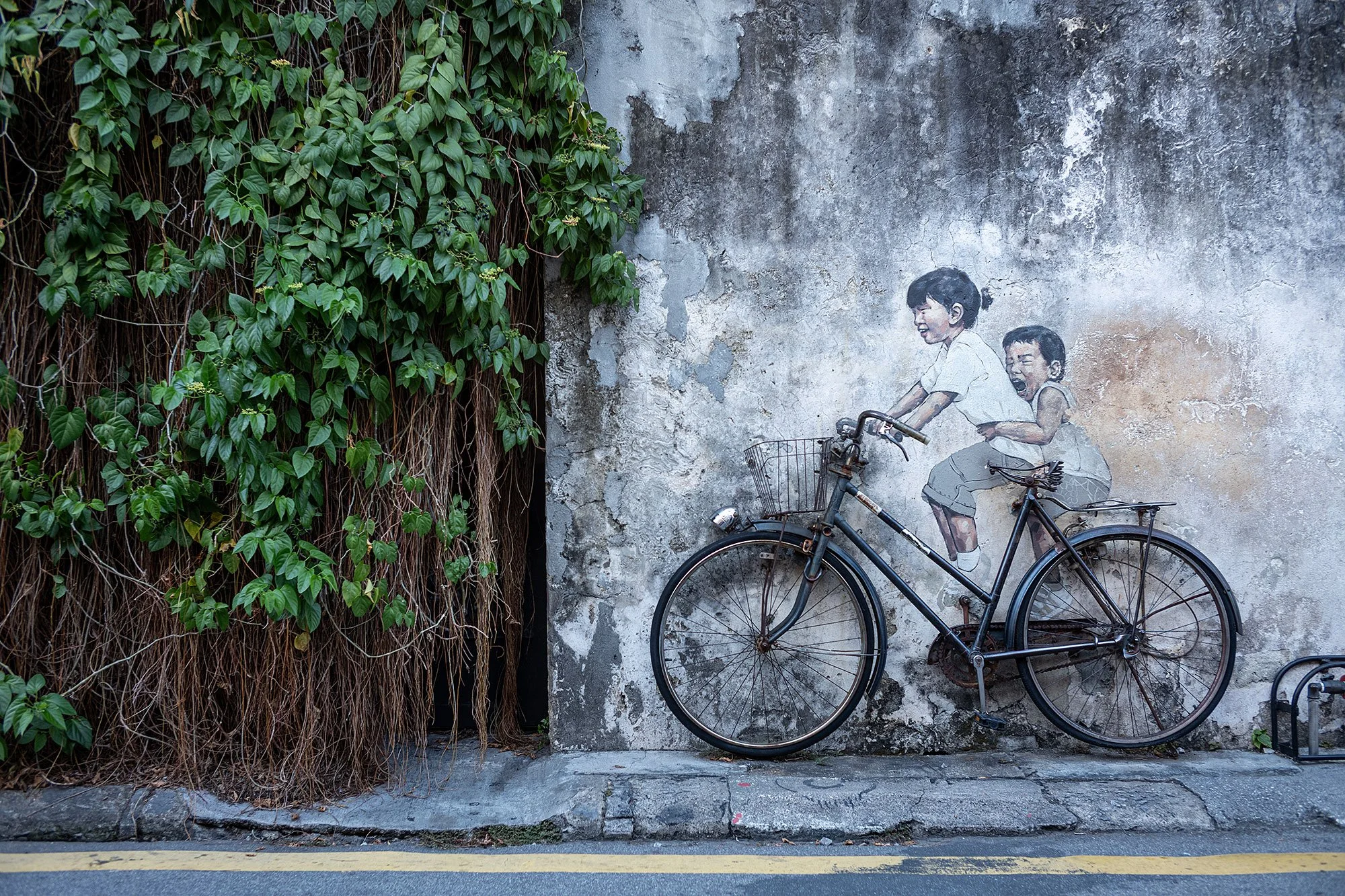 Street art. Georgetown, Penang, Malaysia.