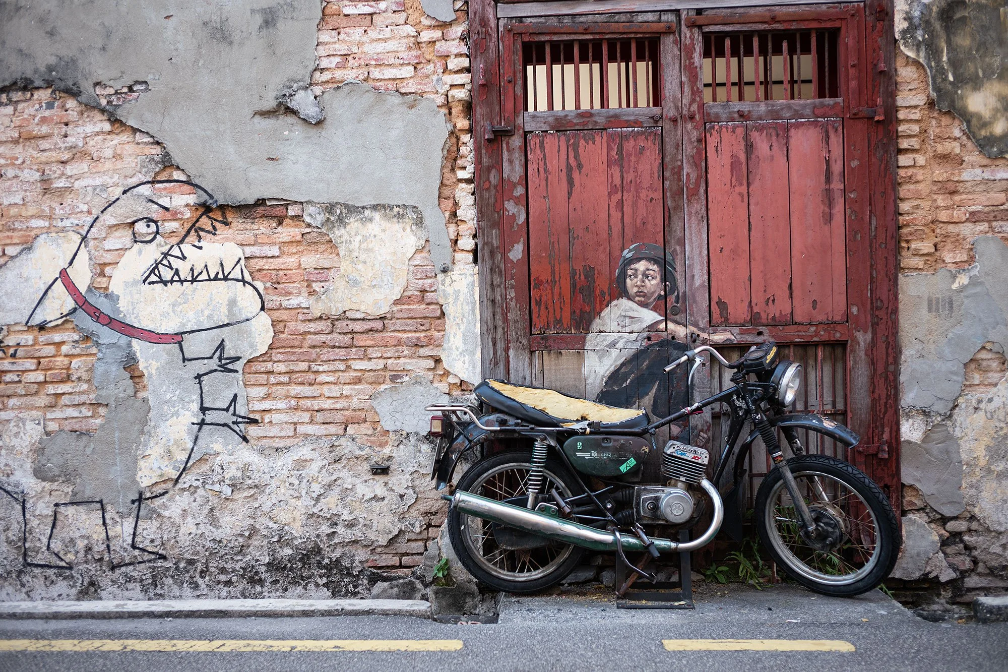 Street art. Georgetown, Penang, Malaysia.