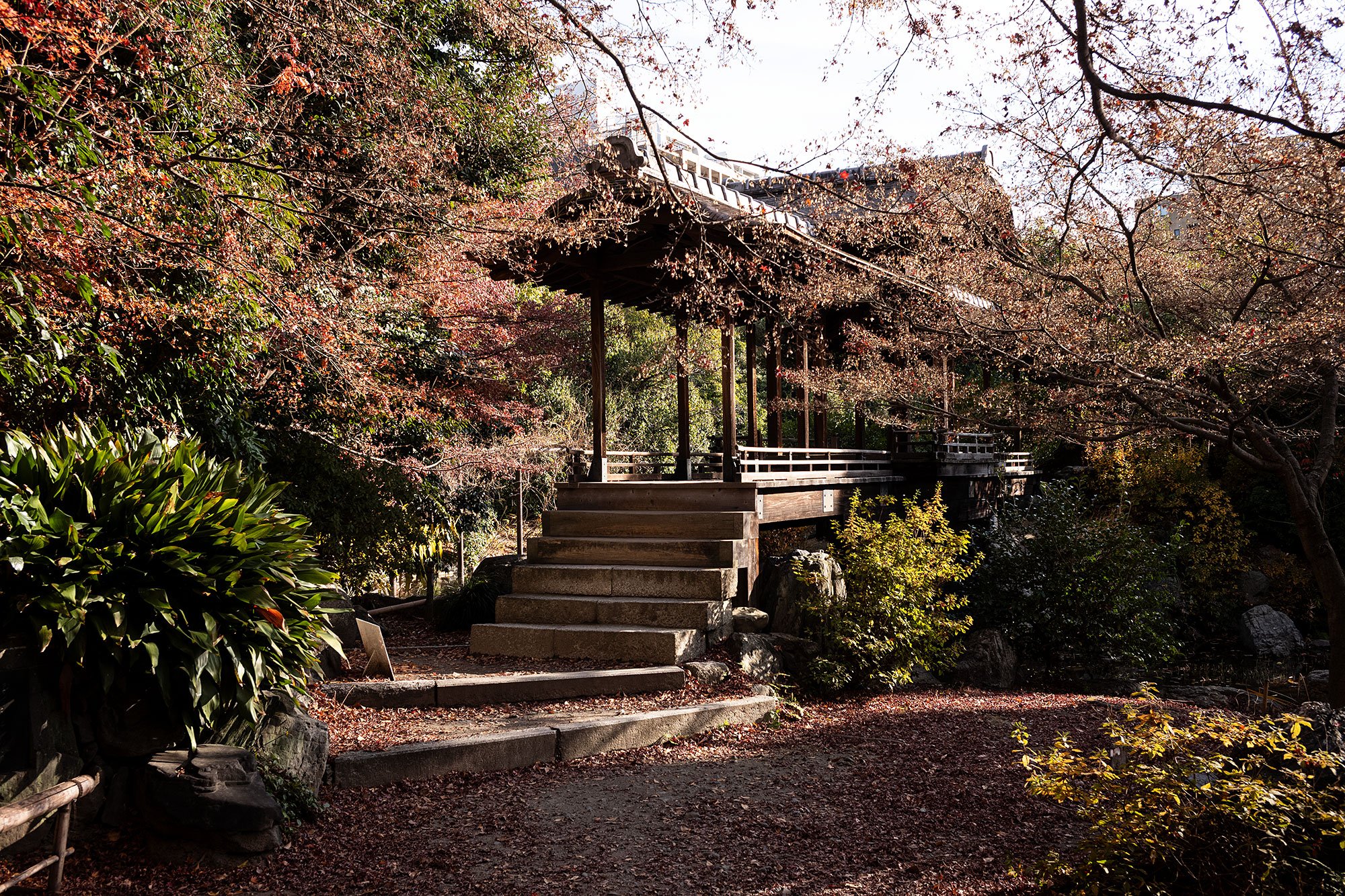Kaitō-rō Bridge. Higashi Hongan-ji Temple, Kyoto, Japan.