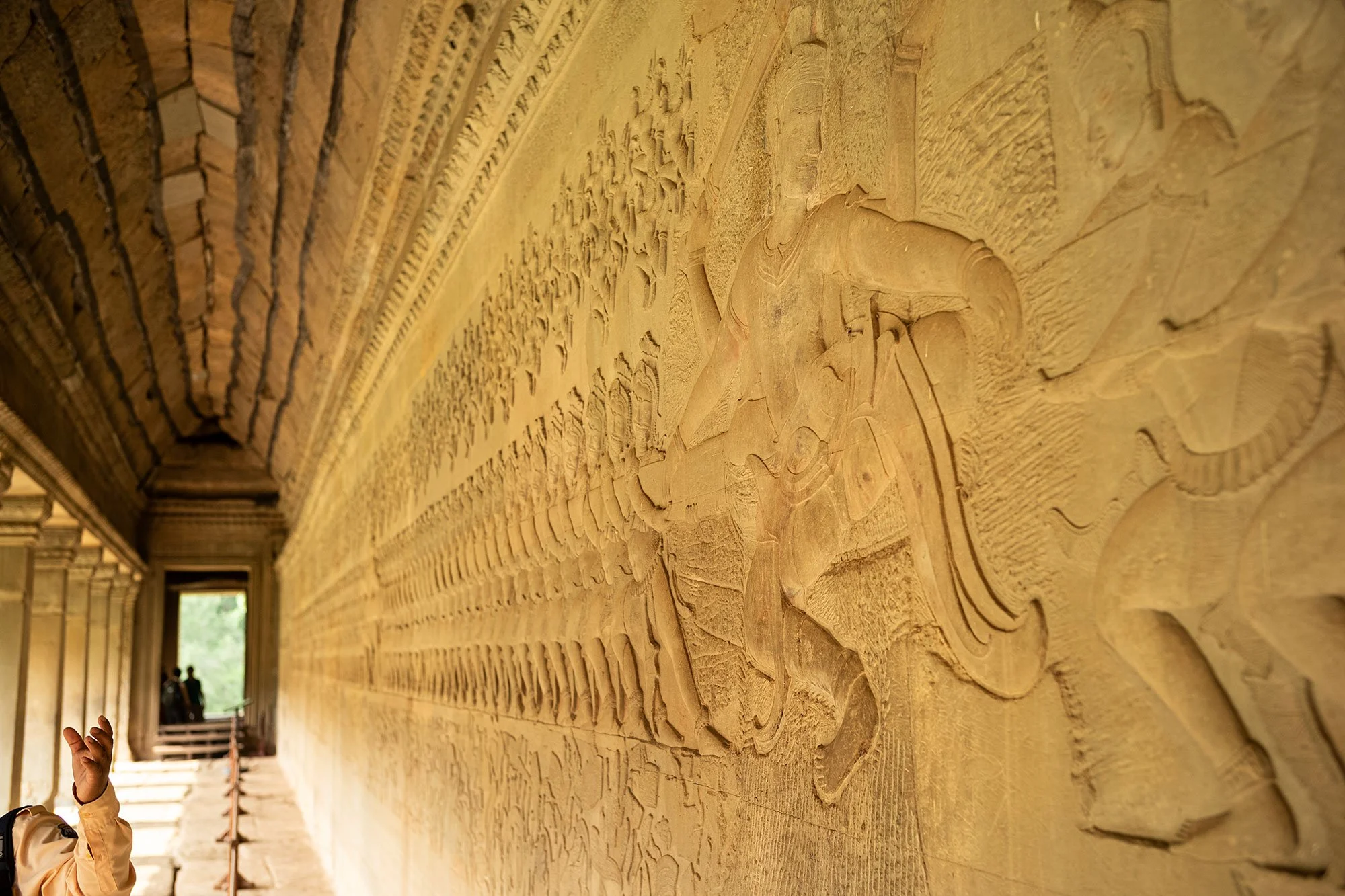 Churning of the Ocean of Milk bas-relief gallery at Angkor Wat, Cambodia