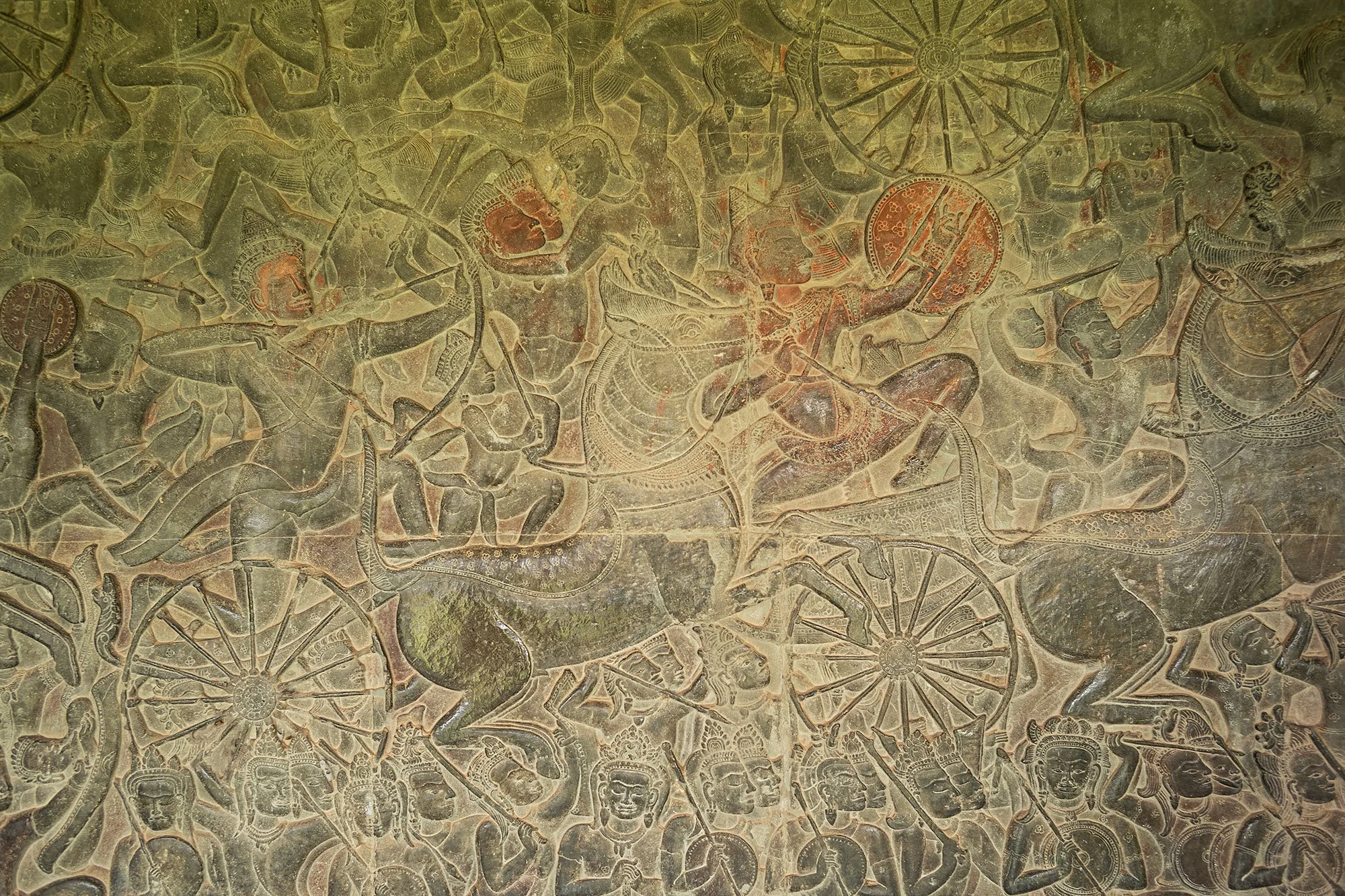 Bas reliefs. Angkor Wat, Cambodia.