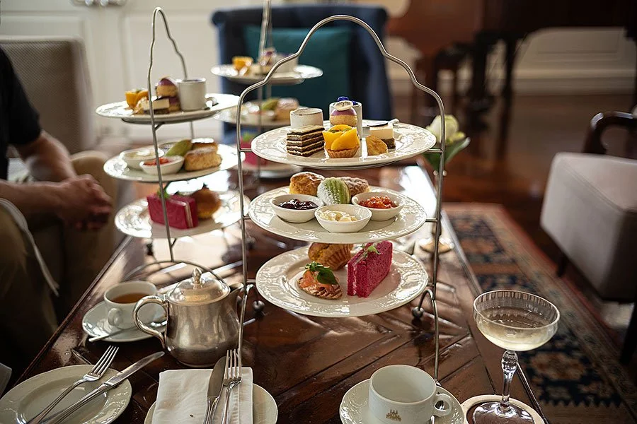 Afternoon tea in Siem Reap and the flight to Hanoi.