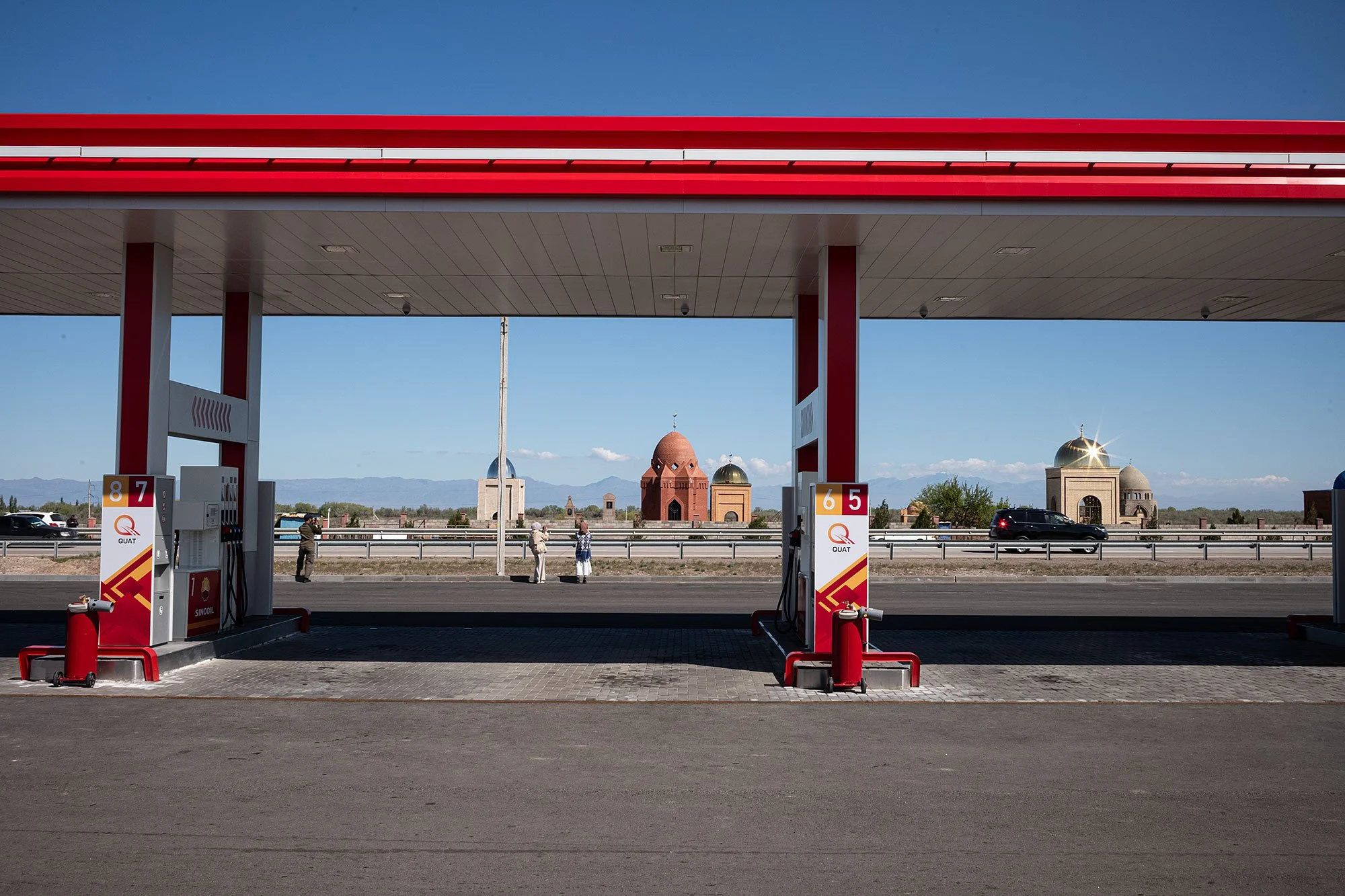 Petrol stop. Kazakhstan.