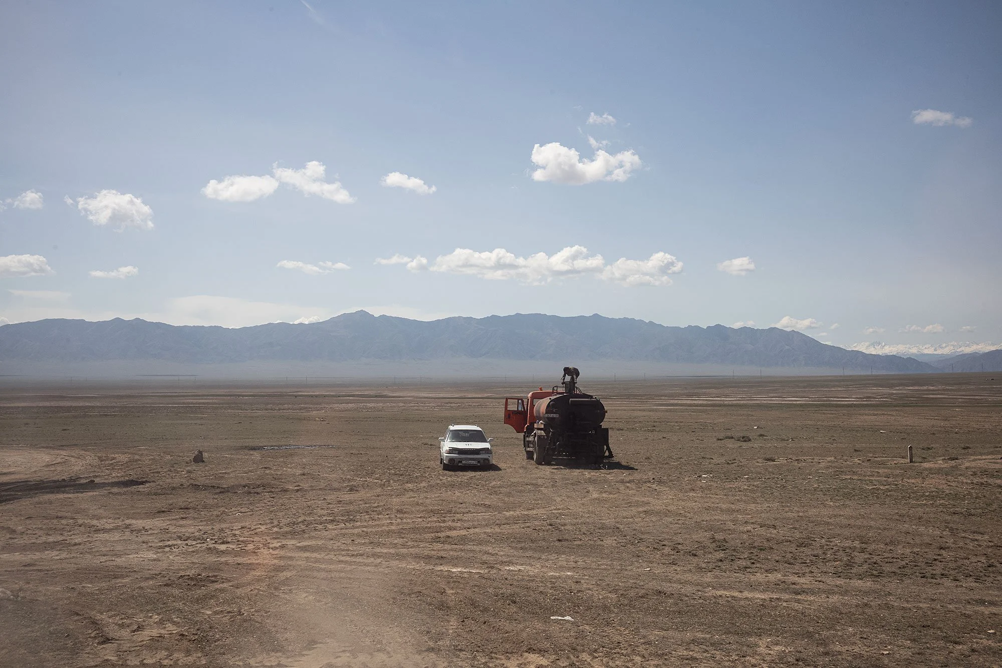 Kazakh village. Kazakhstan.