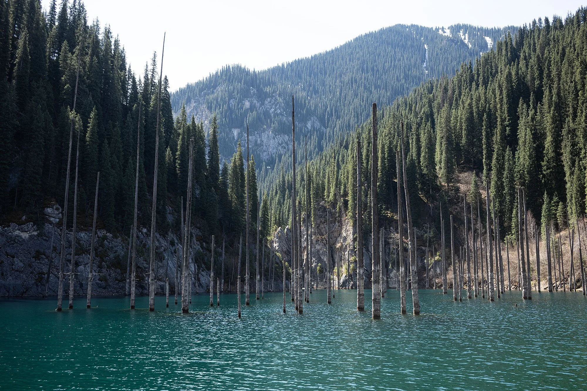 Kaindy Lake, Kazakhstan.