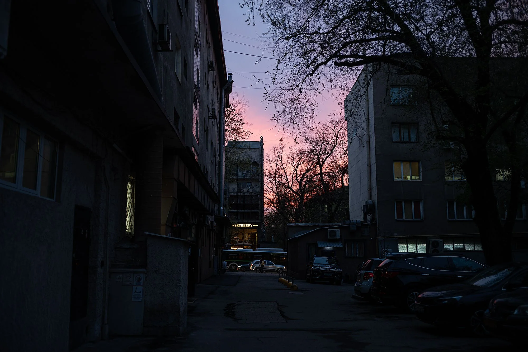 Almaty sunset. Kazakhstan.