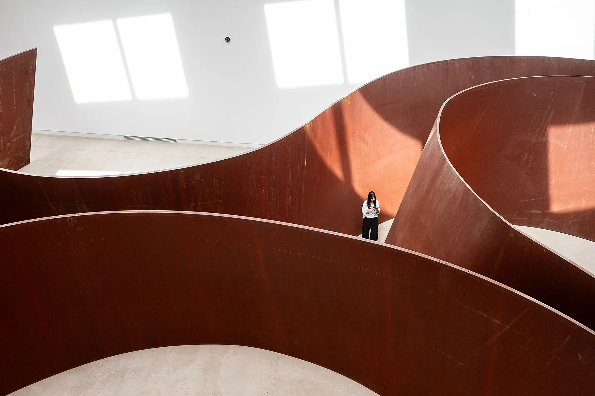 Richard Serra at the Almaty Museum of Art, Kazakhstan.