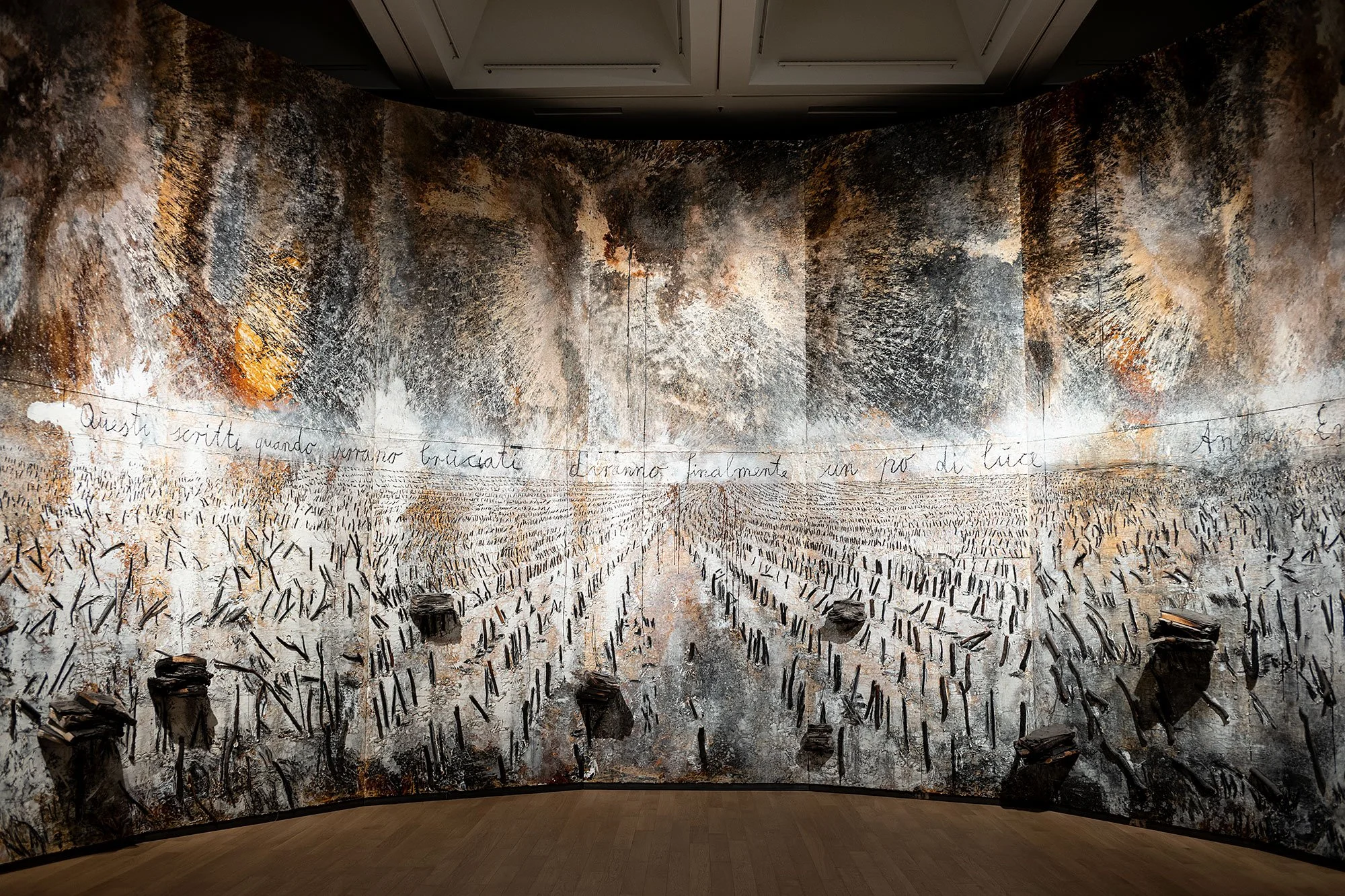 Anselm Kiefer. Questi scritti, quando verranno bruciati, daranno Finalmente un po' di luce at the Almaty Museum of Art, Kazakhstan.