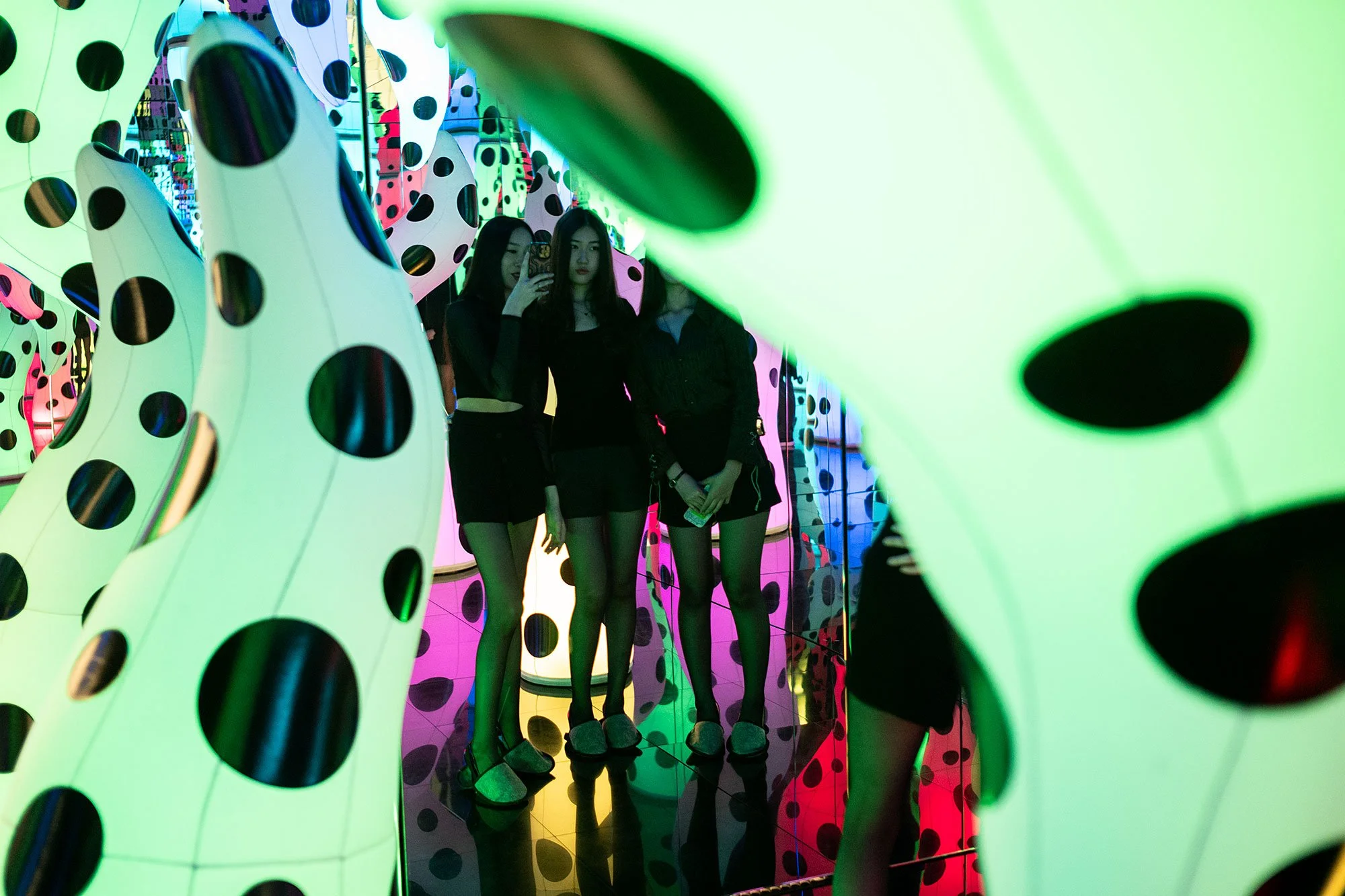 Yayoi Kusama. LOVE IS CALLING at the Almaty Museum of Arts. Kazakhstan.
