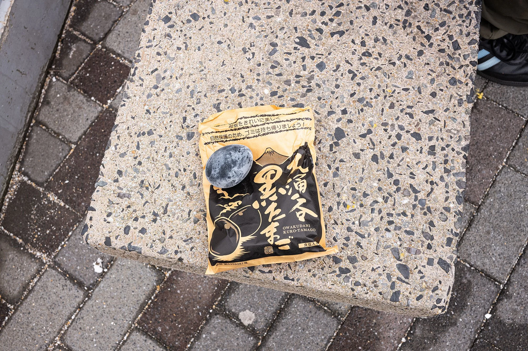 Black egg. Owakudani. Hakone, Japan.
