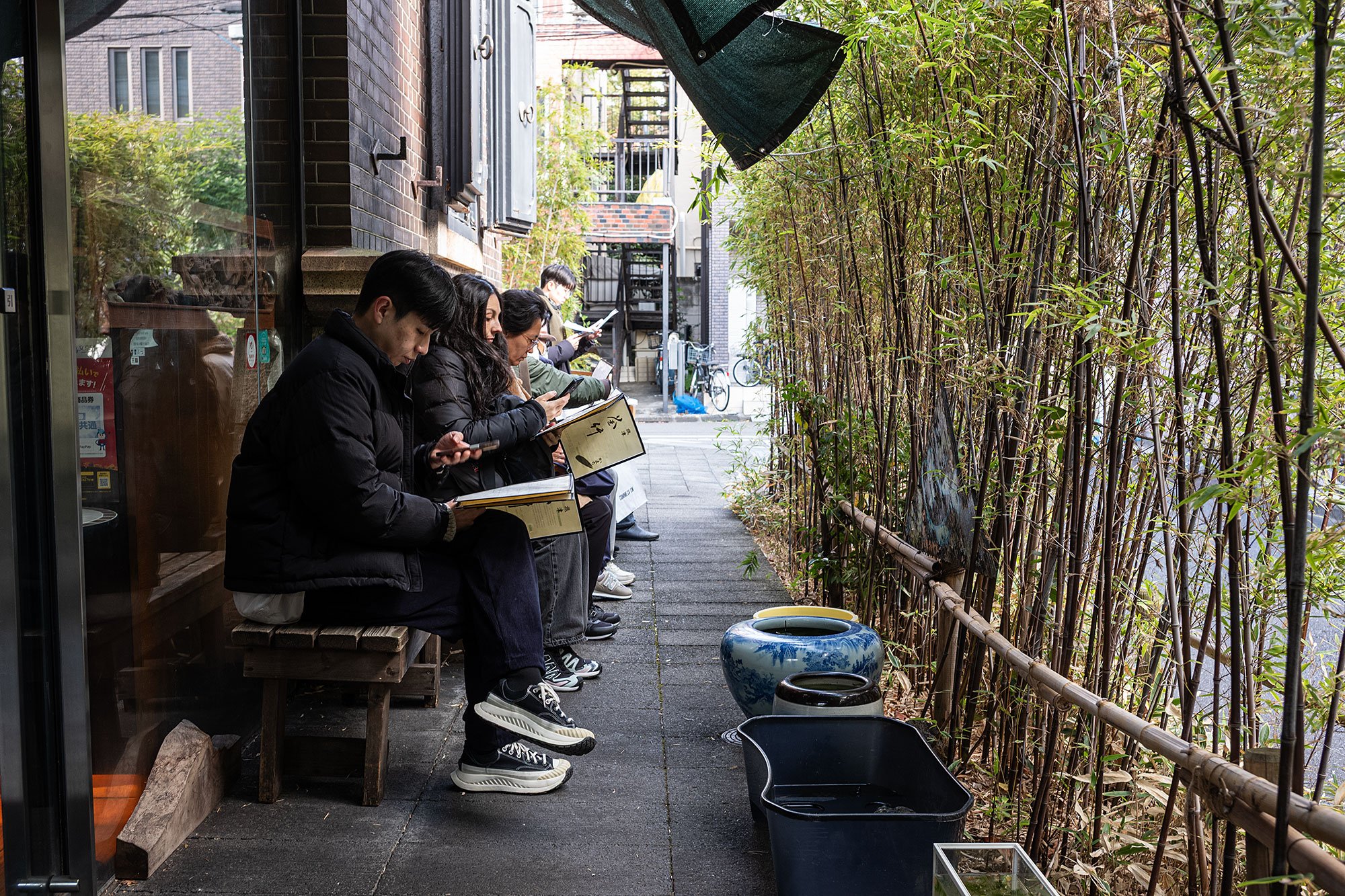Nezu Kamachiku Udon restaurant. Nezu, Tokyo. Japan.