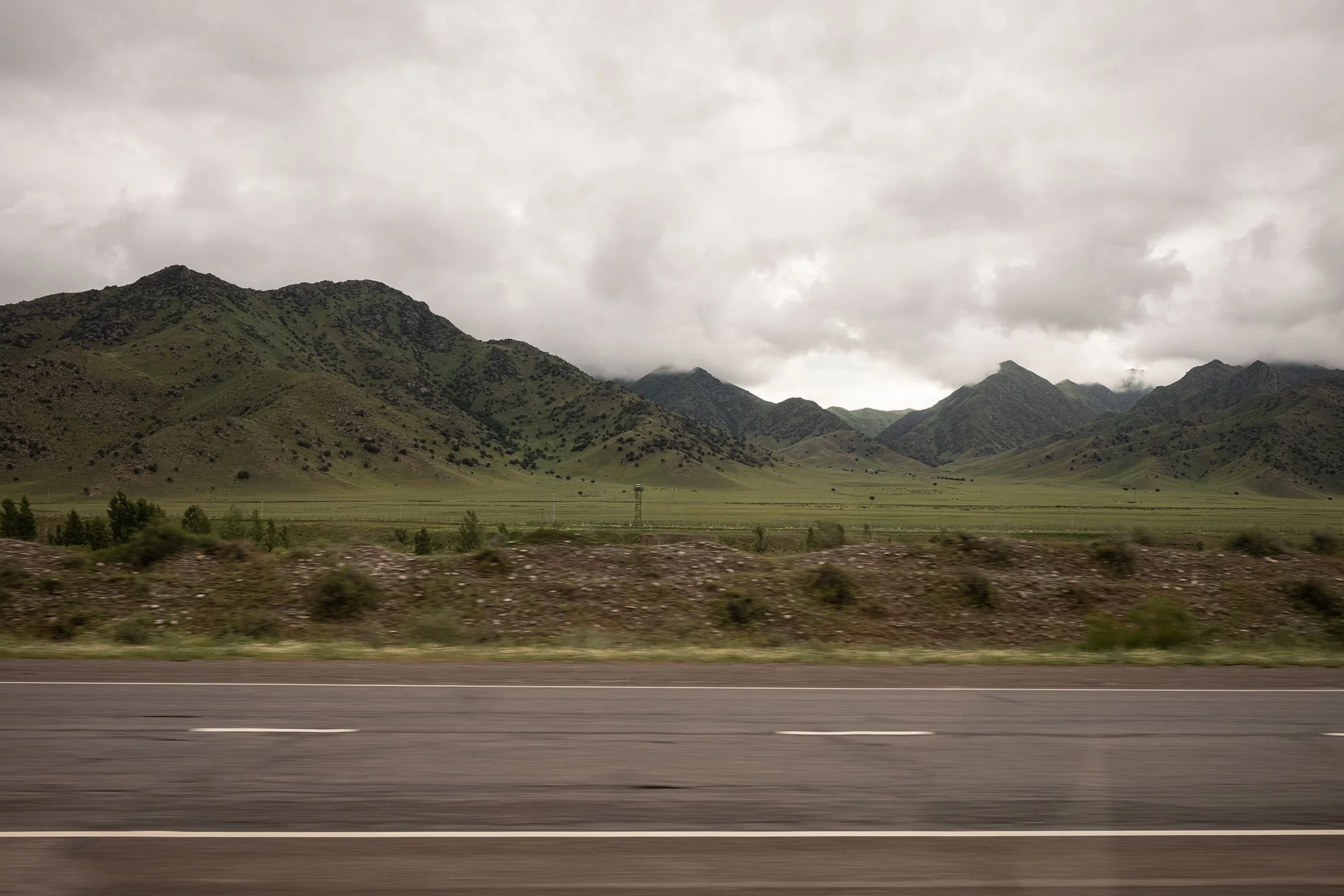 Kyrgyzstan Kazakhstan border.