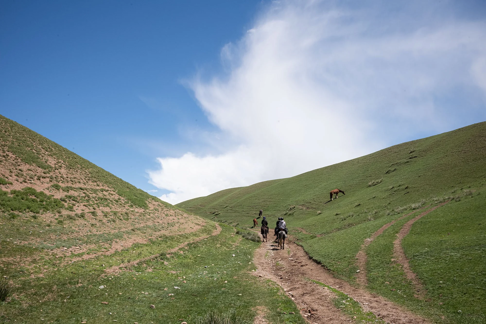 The road to Song Kul, Kyrgyzstan.