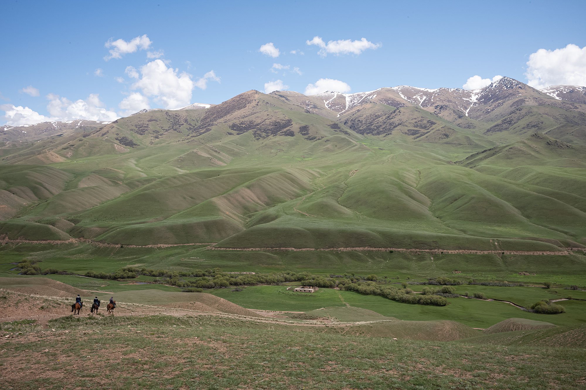 The trail to Song Kul, Kyrgyzstan.