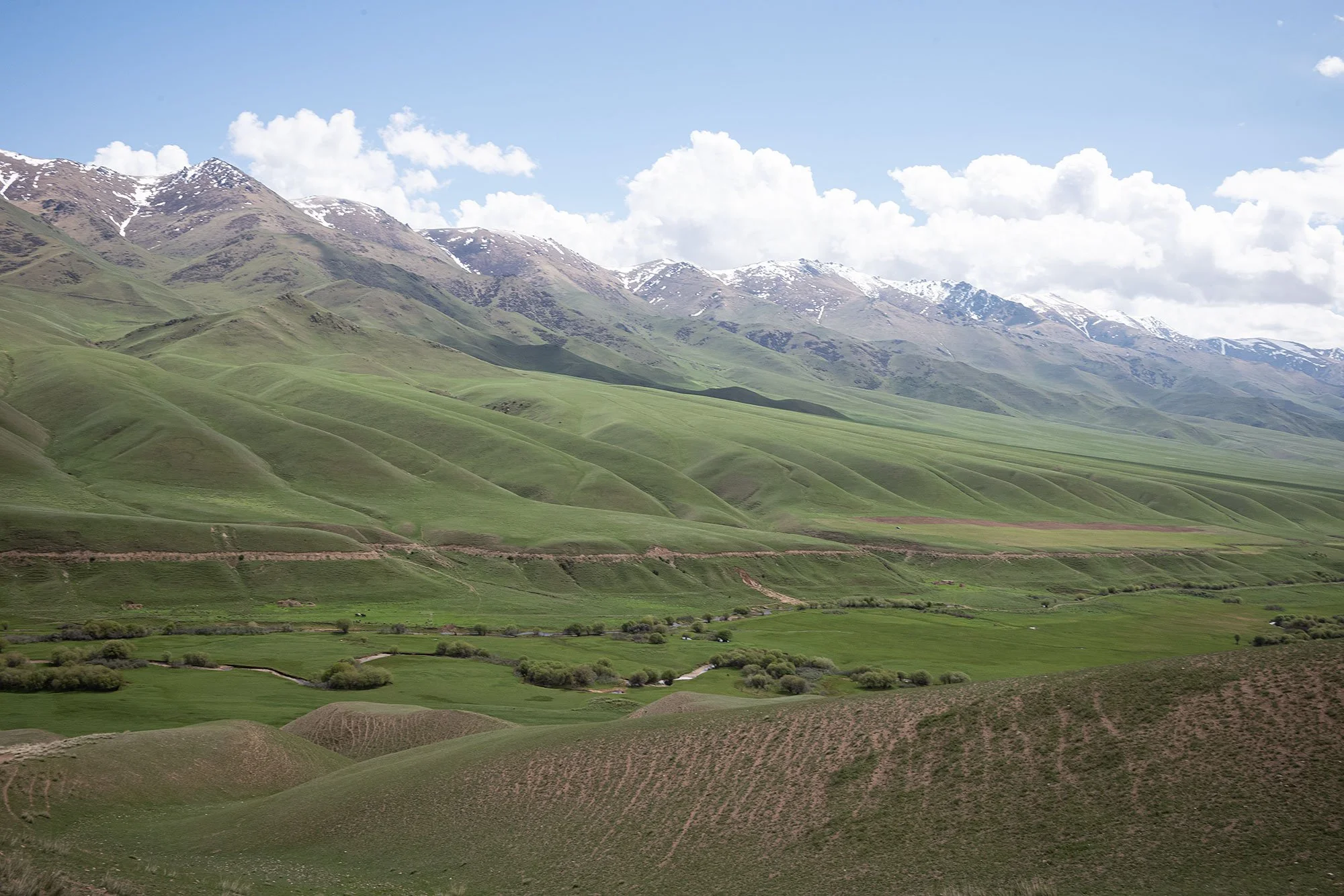 The trail to Song Kul, Kyrgyzstan.