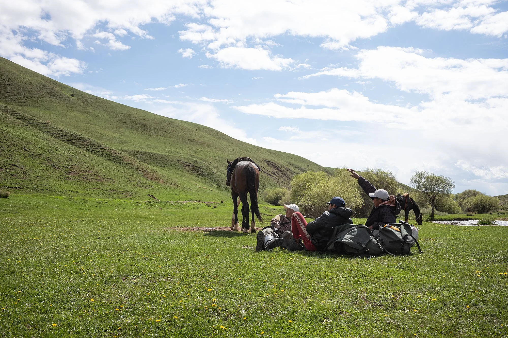The trail to Song Kul, Kyrgyzstan.