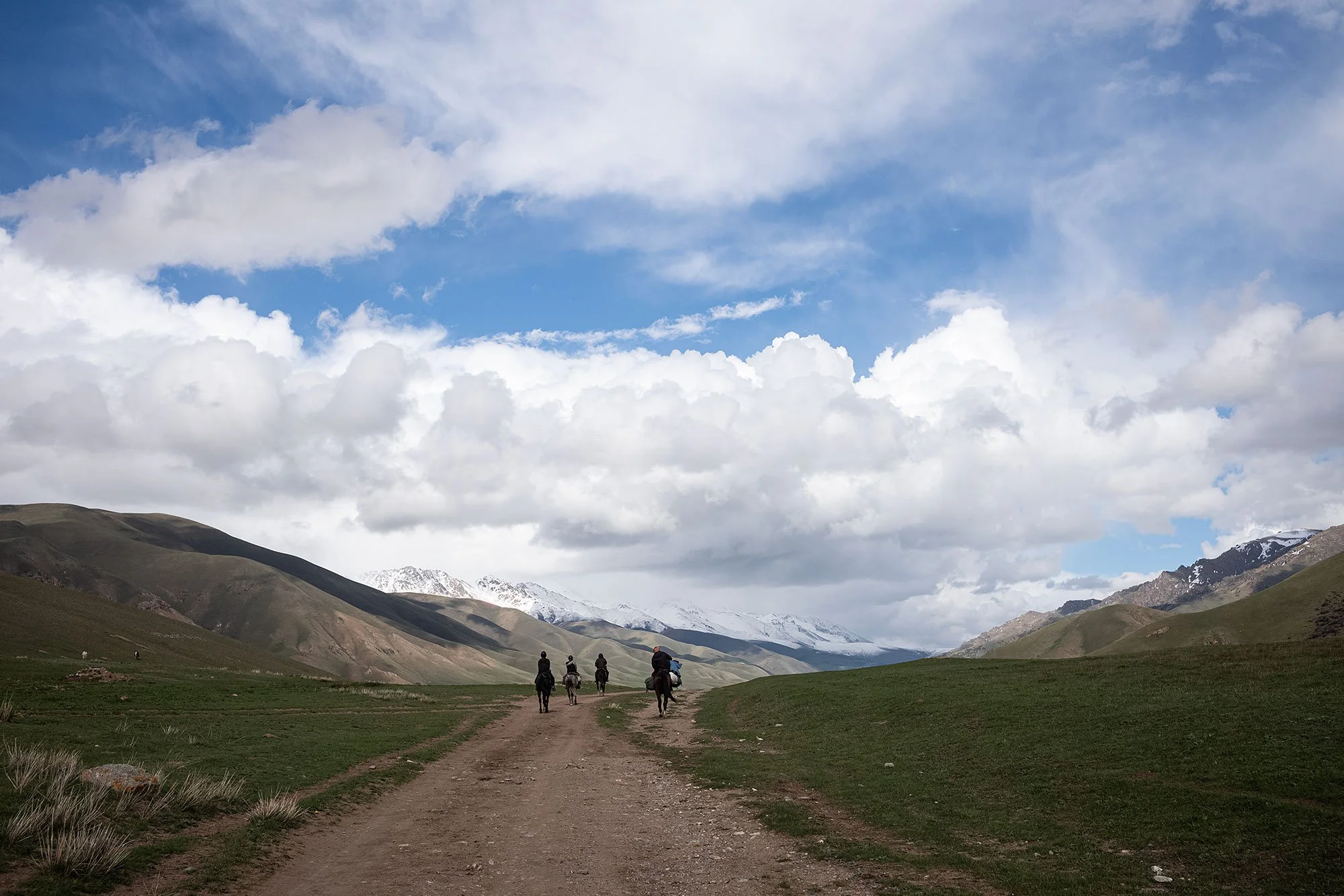 The trail to Song Kul, Kyrgyzstan.
