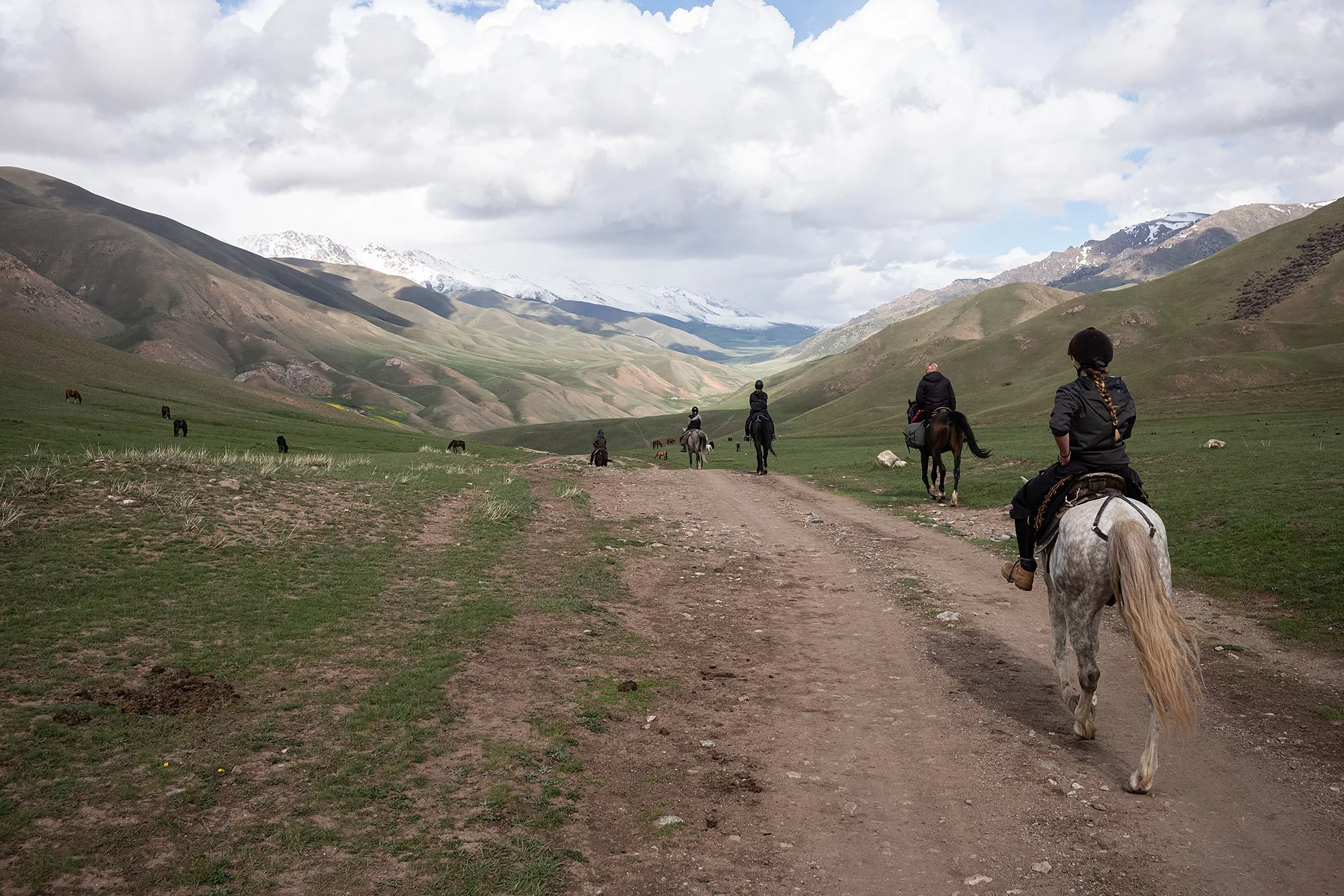 The trail to Song Kul, Kyrgyzstan.
