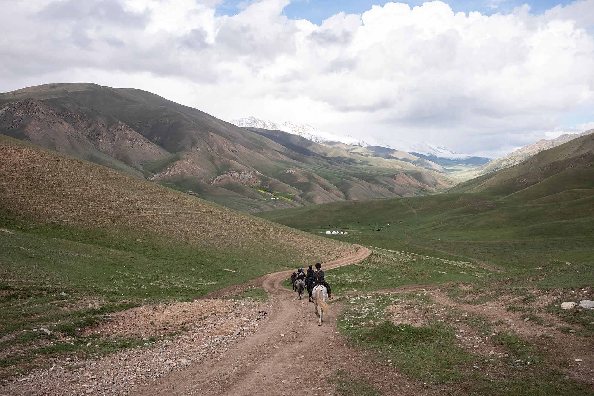 The trail to Song Kul, Kyrgyzstan.