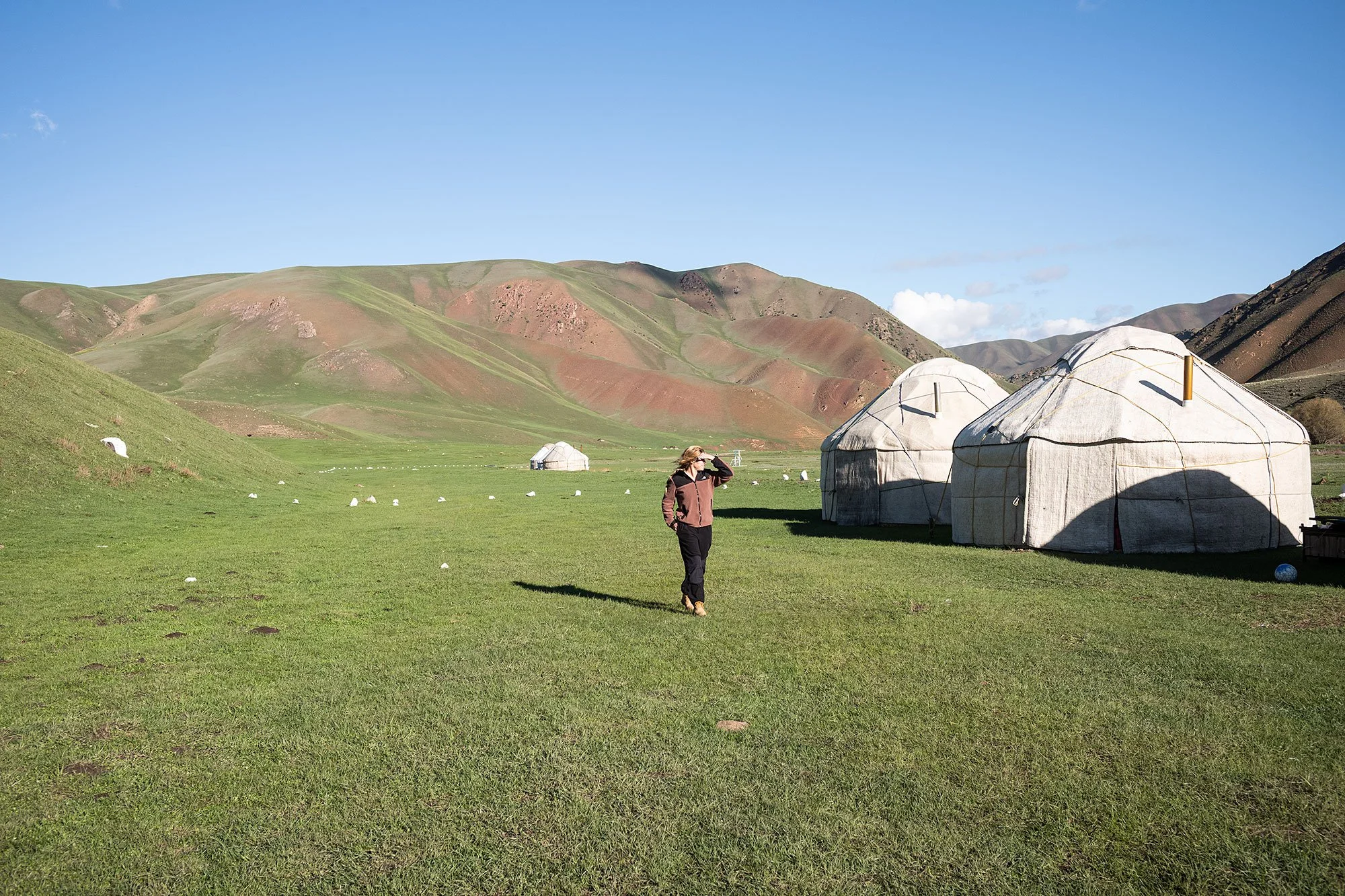 Camp 1 on the trail from Kyzart to Song Kul, Kyrgyzstsan.