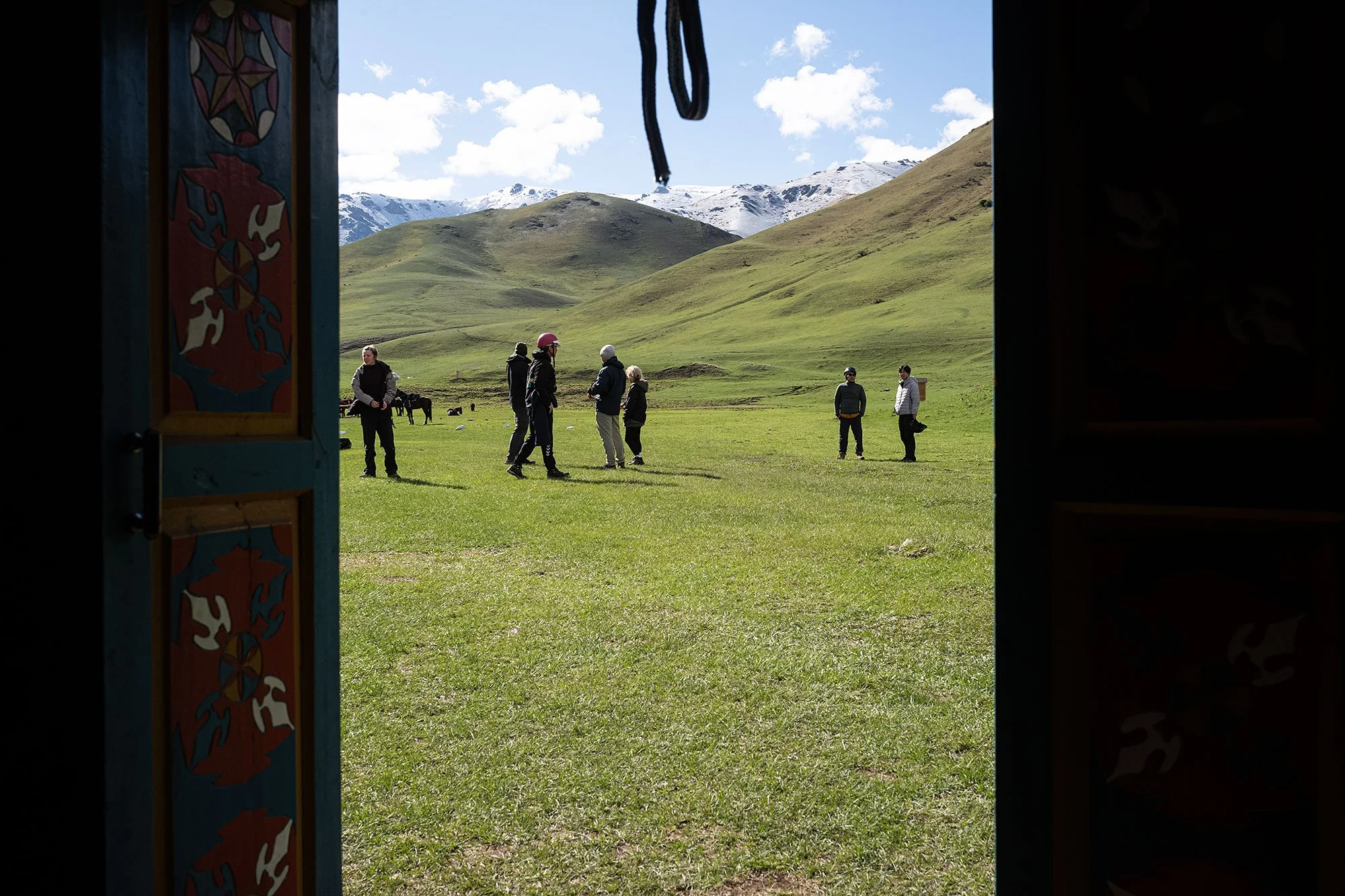 Camp 1 on the trail from Kyzart to Song Kul, Kyrgyzstsan.