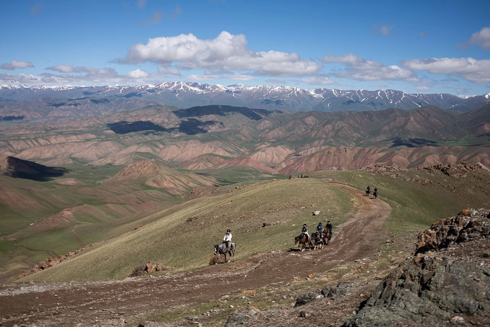 Camp 1 on the trail from Kyzart to Song Kul, Kyrgyzstsan.