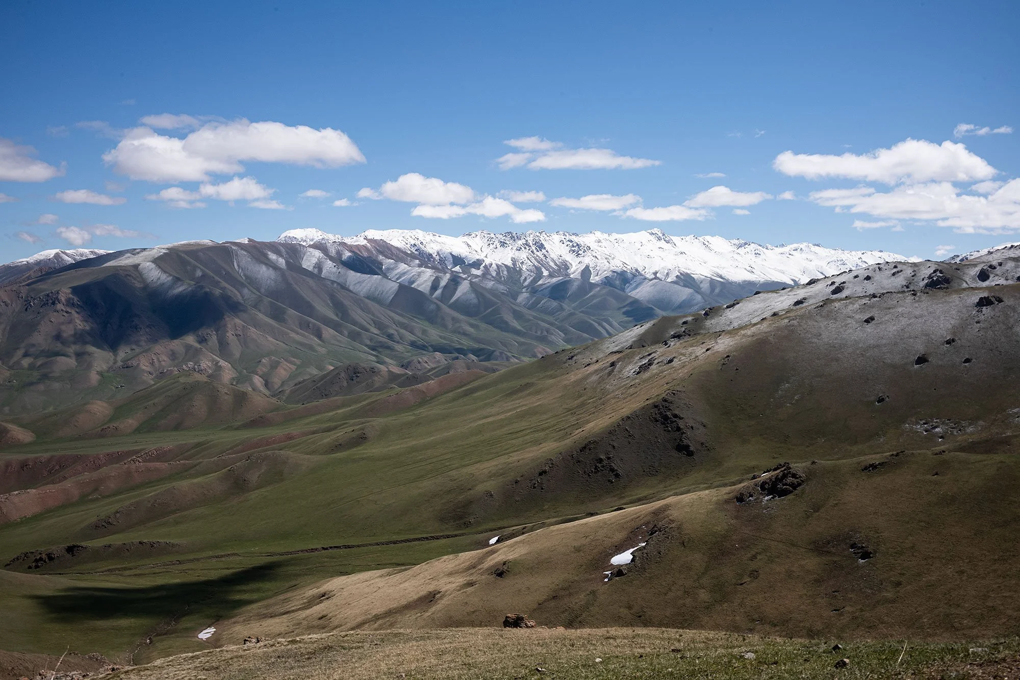 Camp 1 on the trail from Kyzart to Song Kul, Kyrgyzstsan.