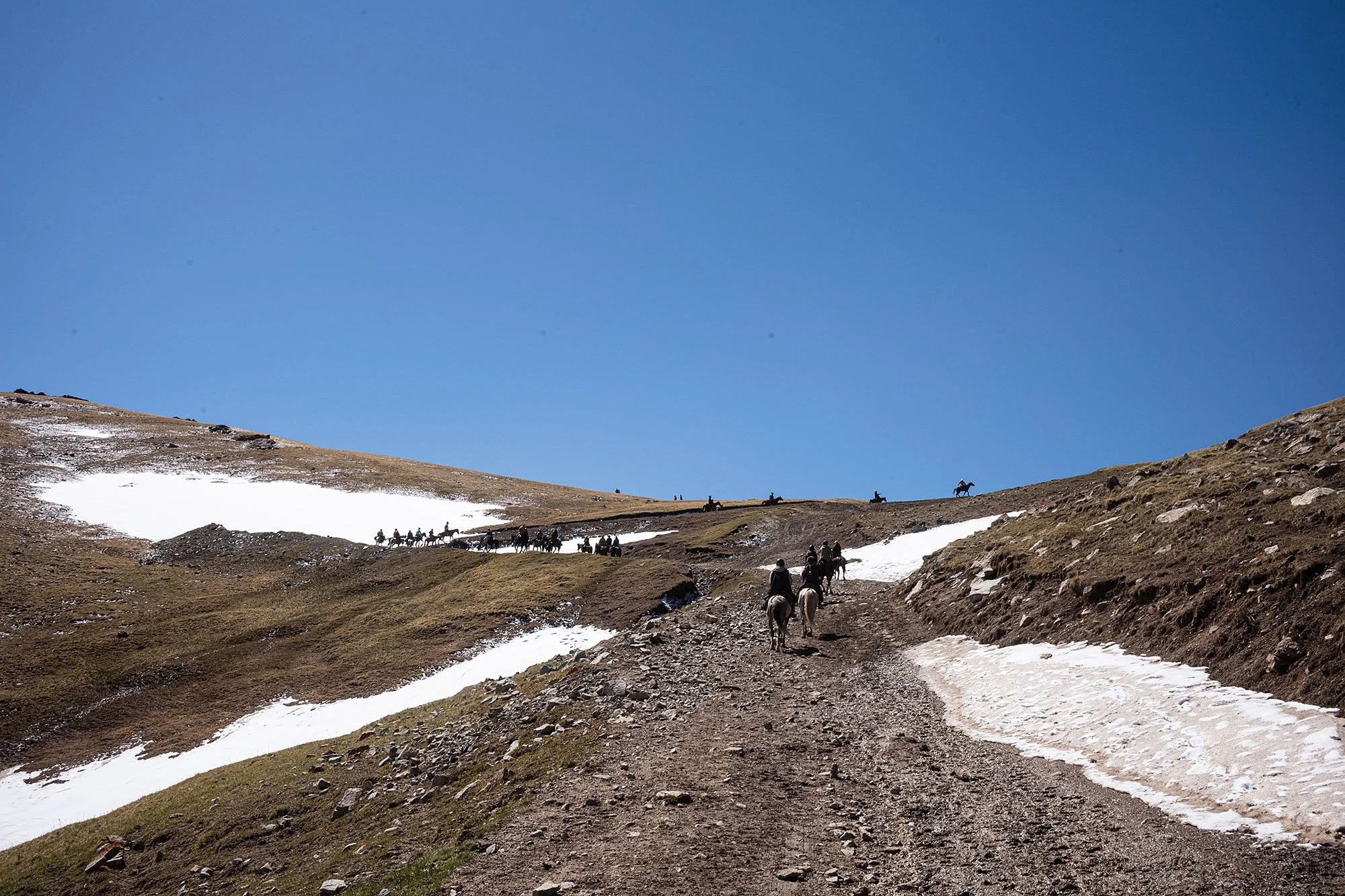 Camp 1 on the trail from Kyzart to Song Kul, Kyrgyzstsan.