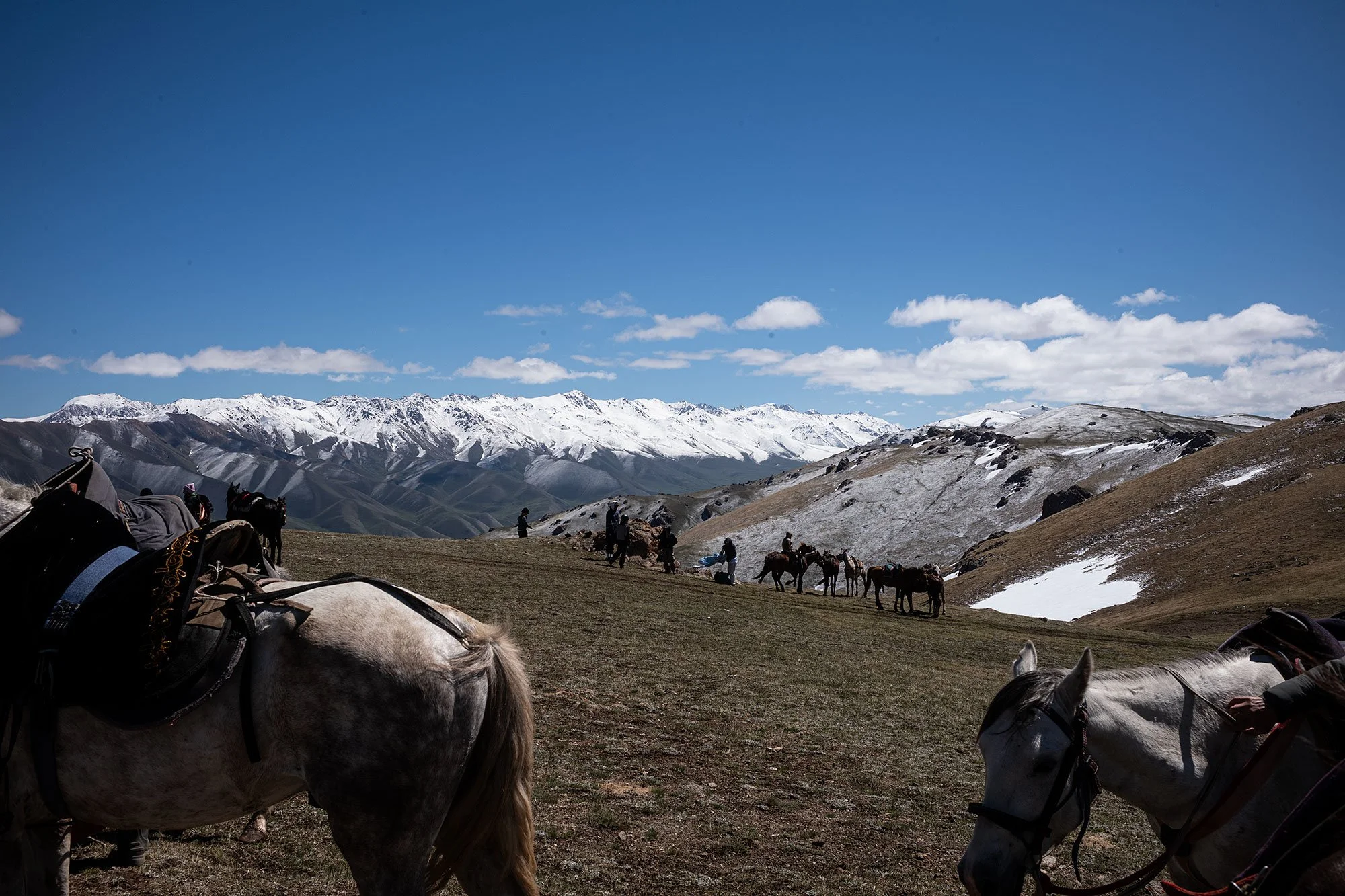 Camp 1 on the trail from Kyzart to Song Kul, Kyrgyzstsan.