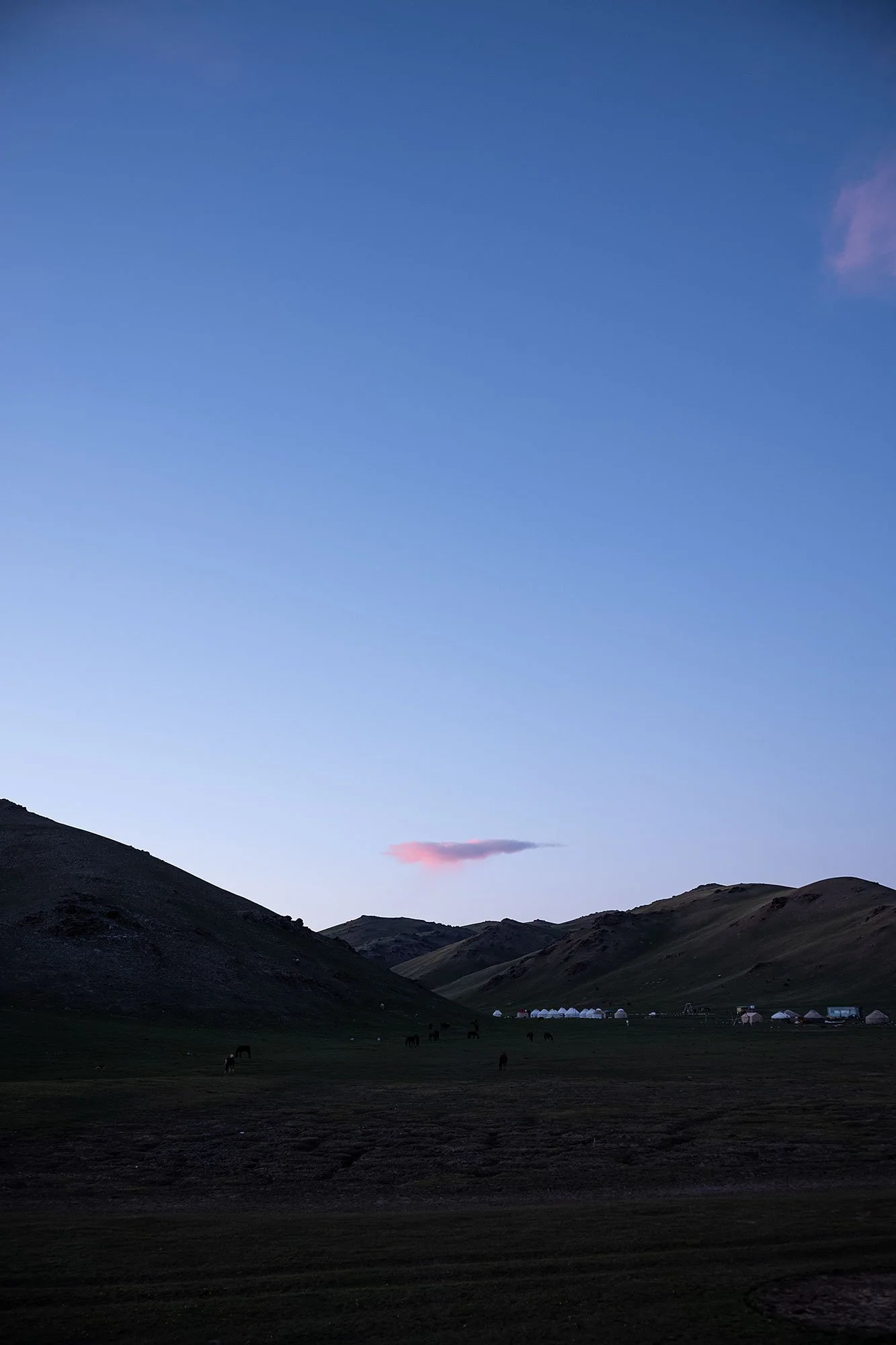 Sunset, Song Kul, Kyrgyzstan.